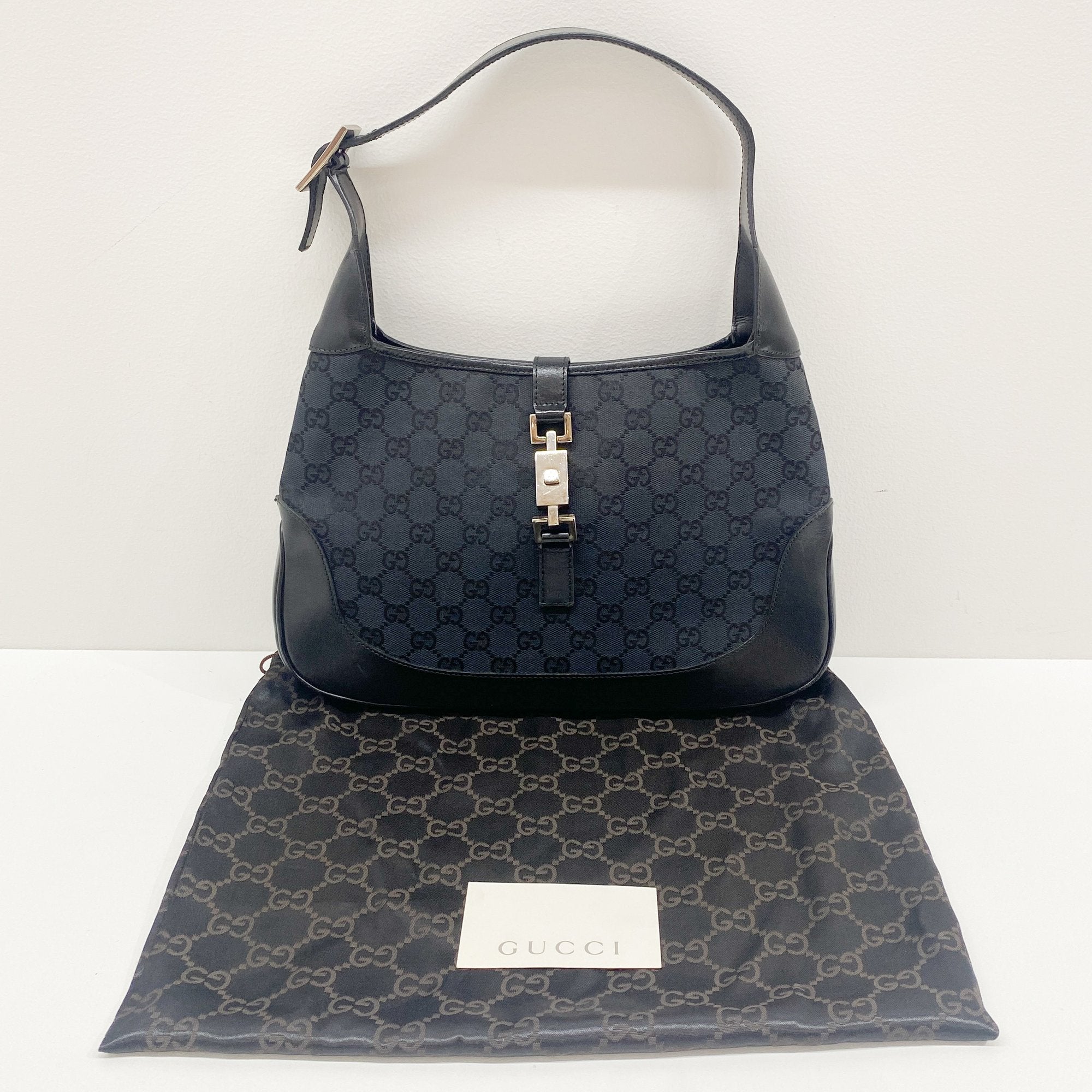 Jackie Black GG Canvas Leather Shoulder Bag