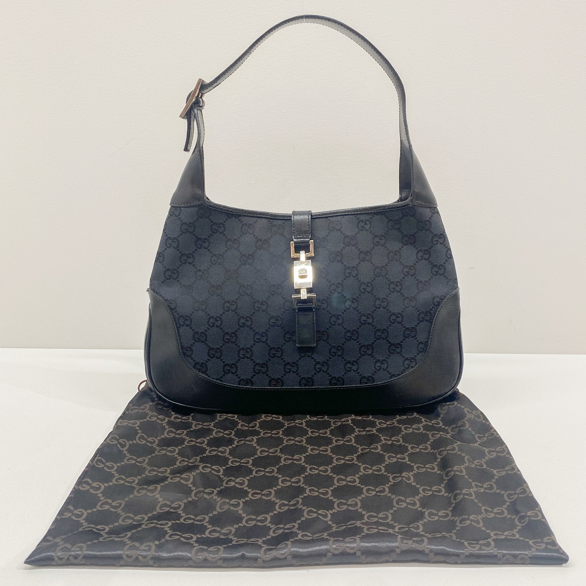 Jackie Black GG Canvas Leather Shoulder Bag