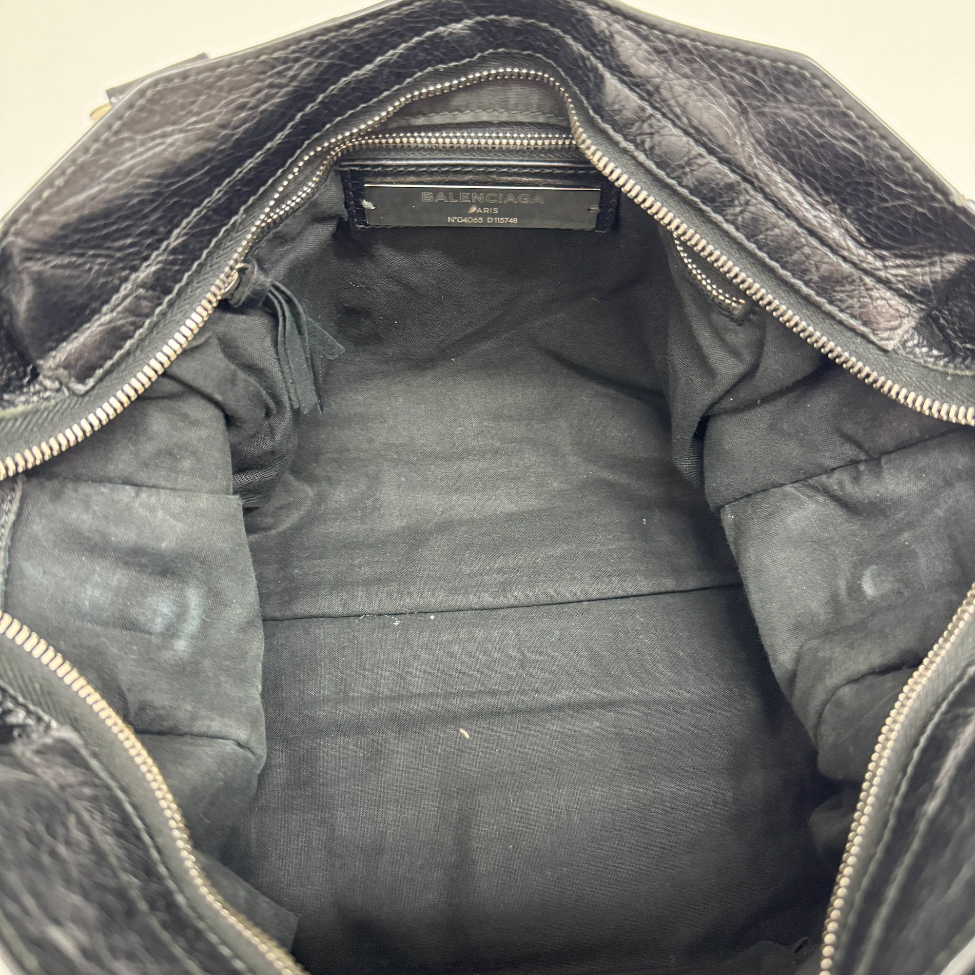 The City Black Leather Two Way Bag