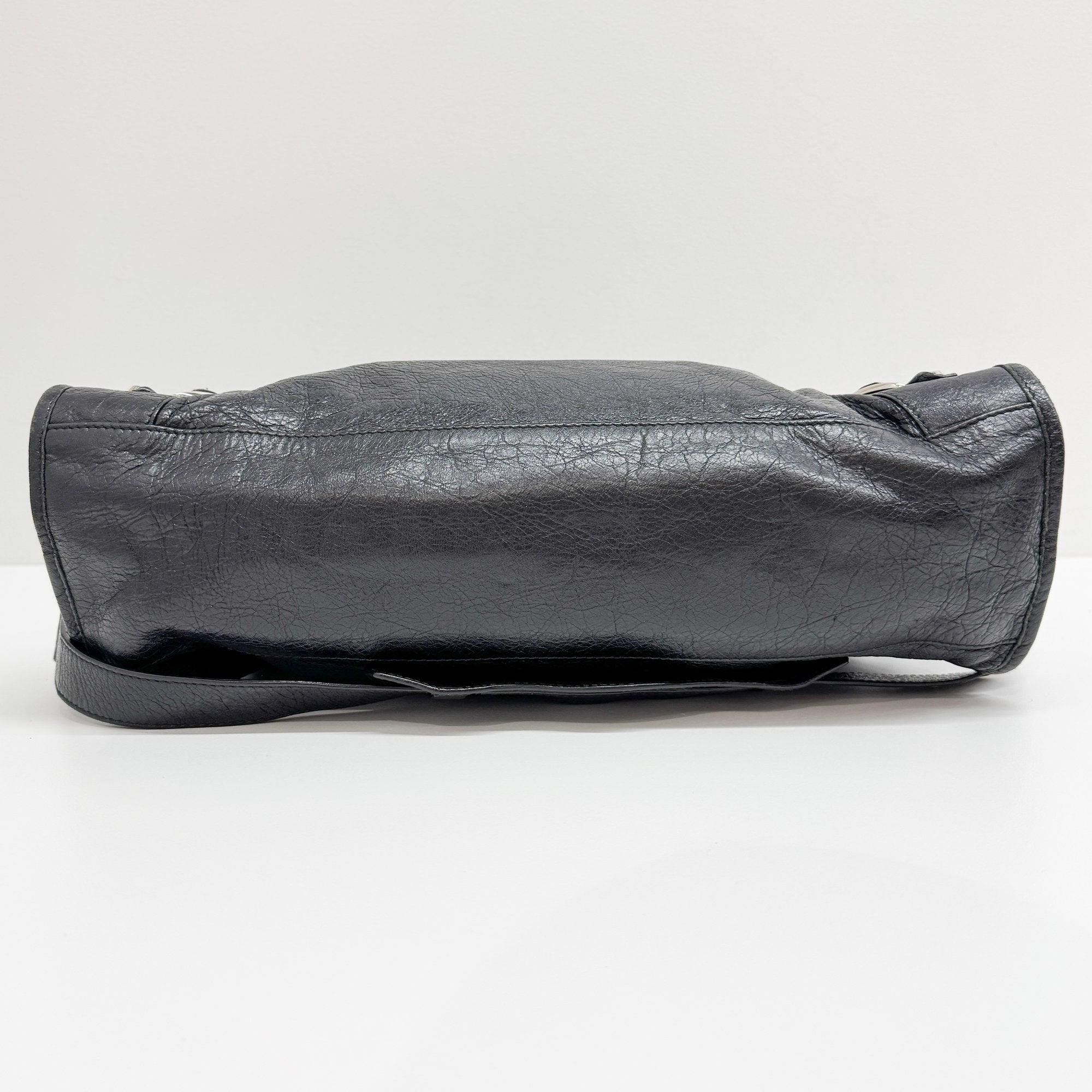 The City Black Leather Two Way Bag