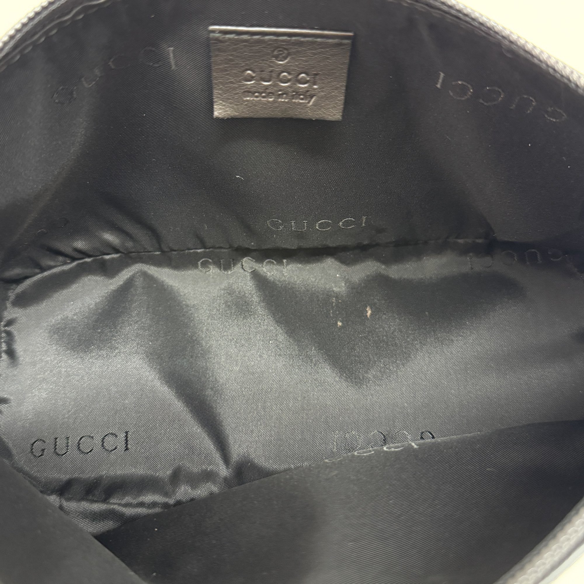 Black Leather Pouch Hand Bag