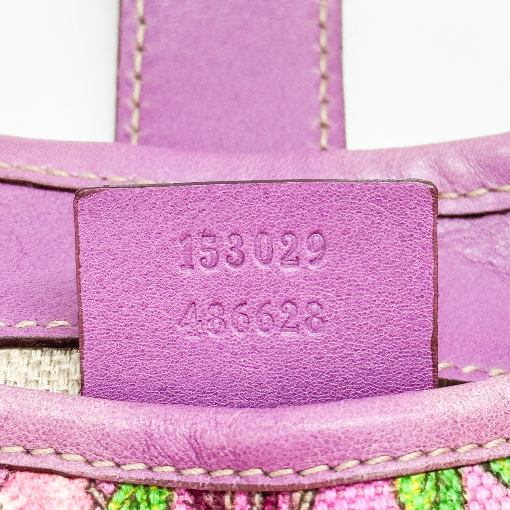 Jackie Purple Floral Print Canvas Shoulder Bag