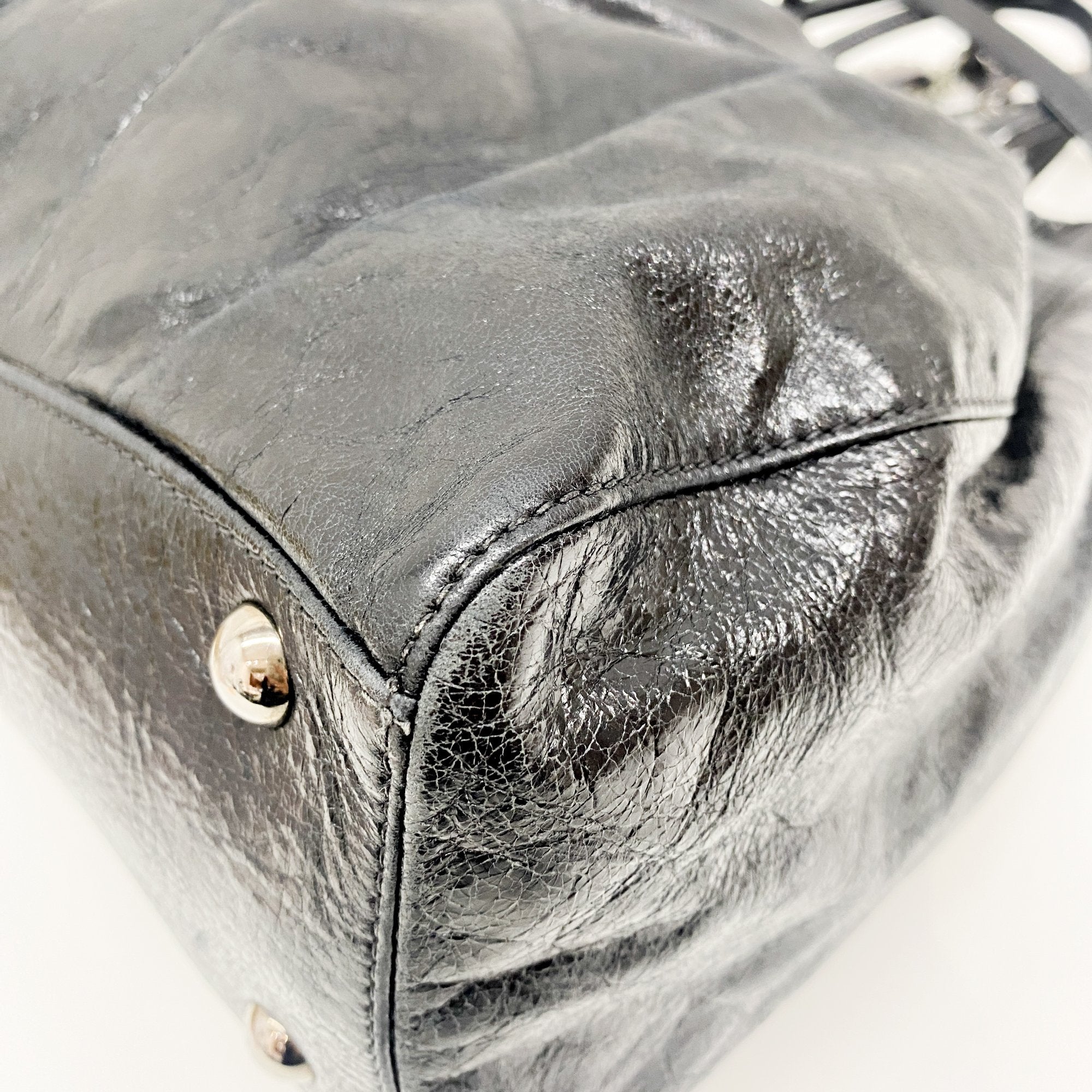 Black Leather Two Way Bag