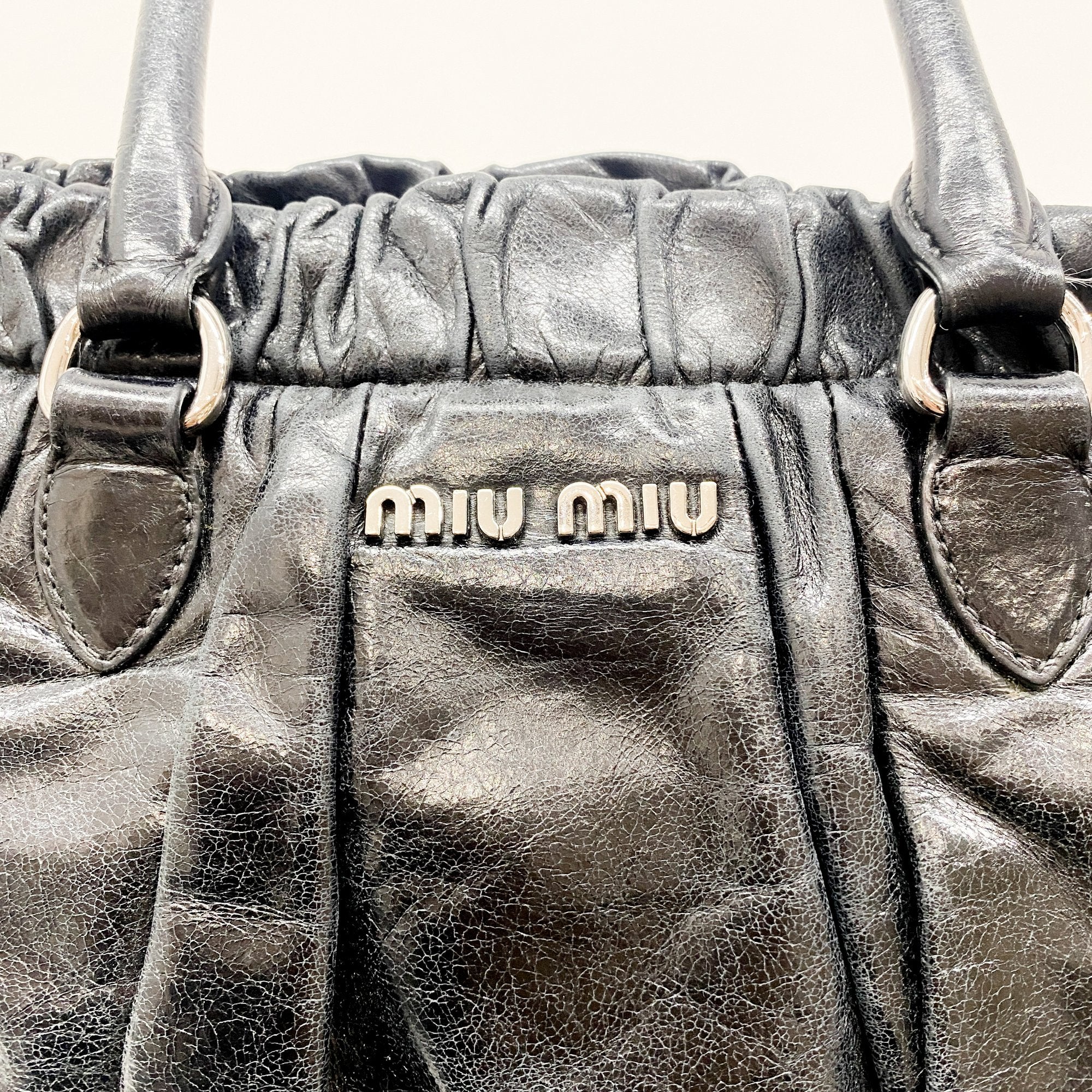 Black Leather Two Way Bag