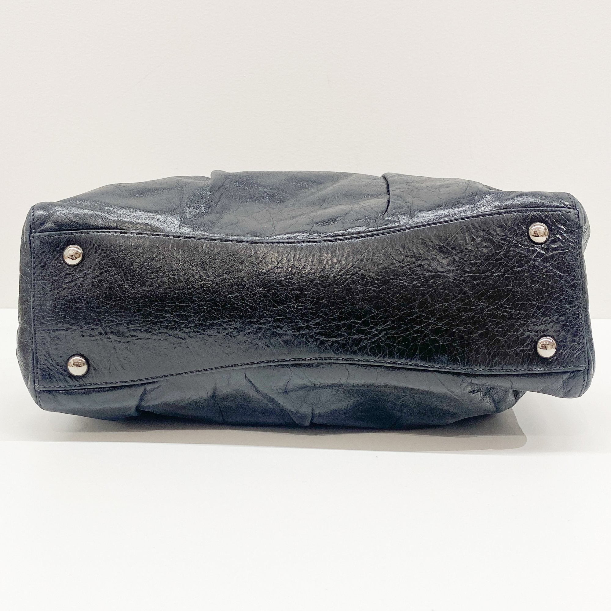 Black Leather Two Way Bag