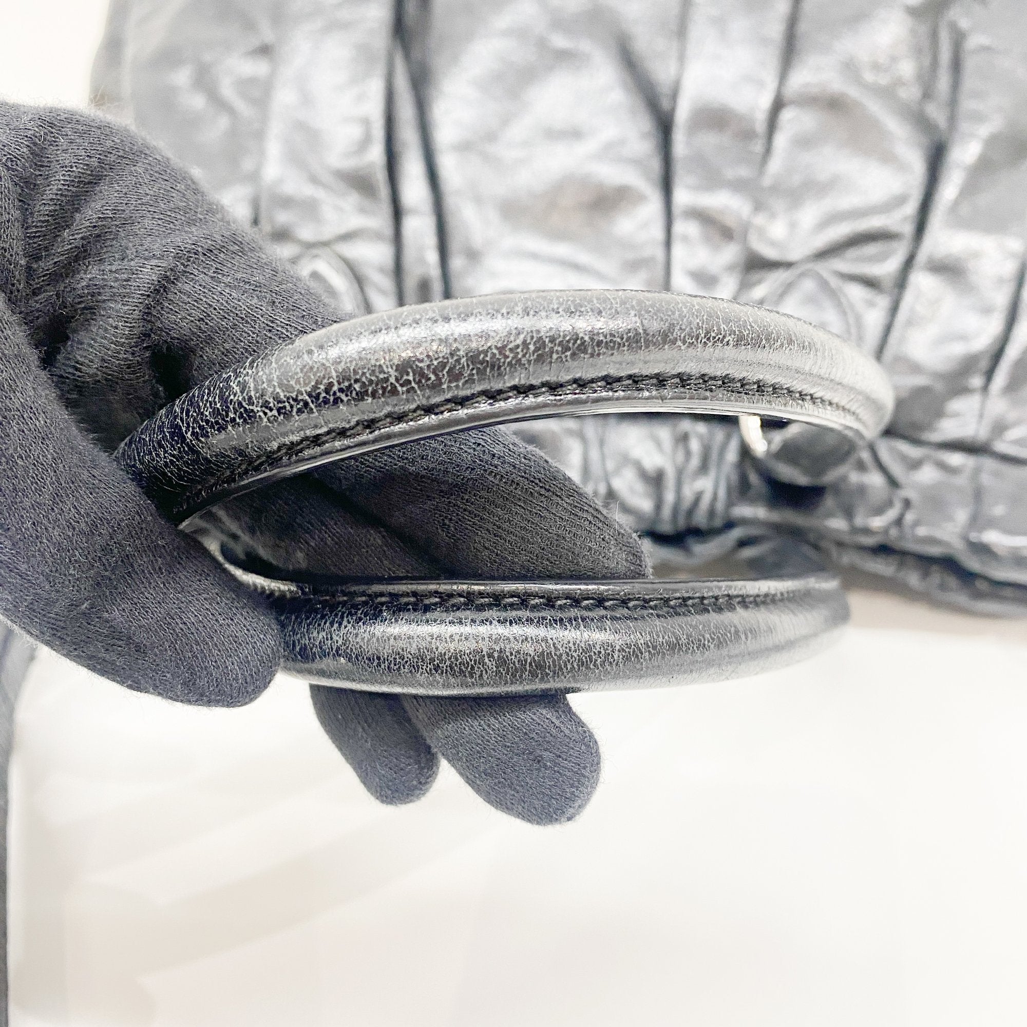 Black Leather Two Way Bag