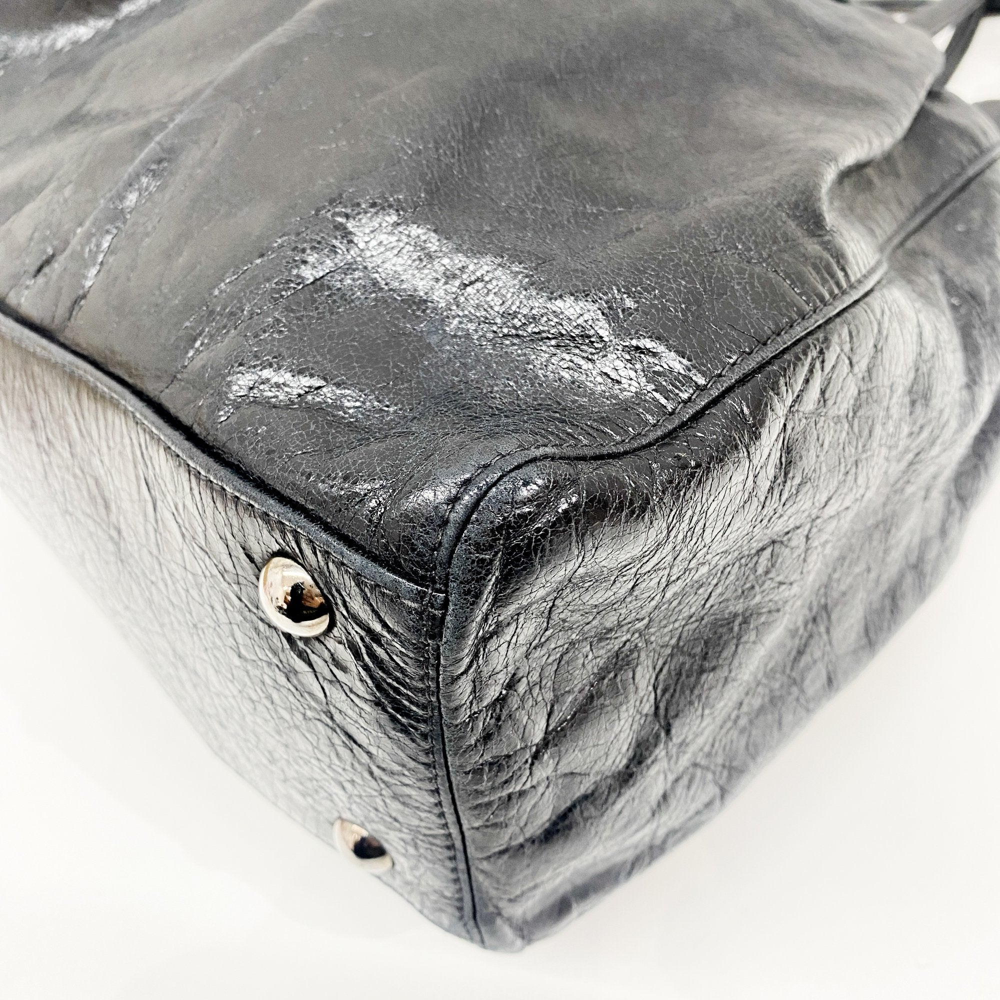 Black Leather Two Way Bag