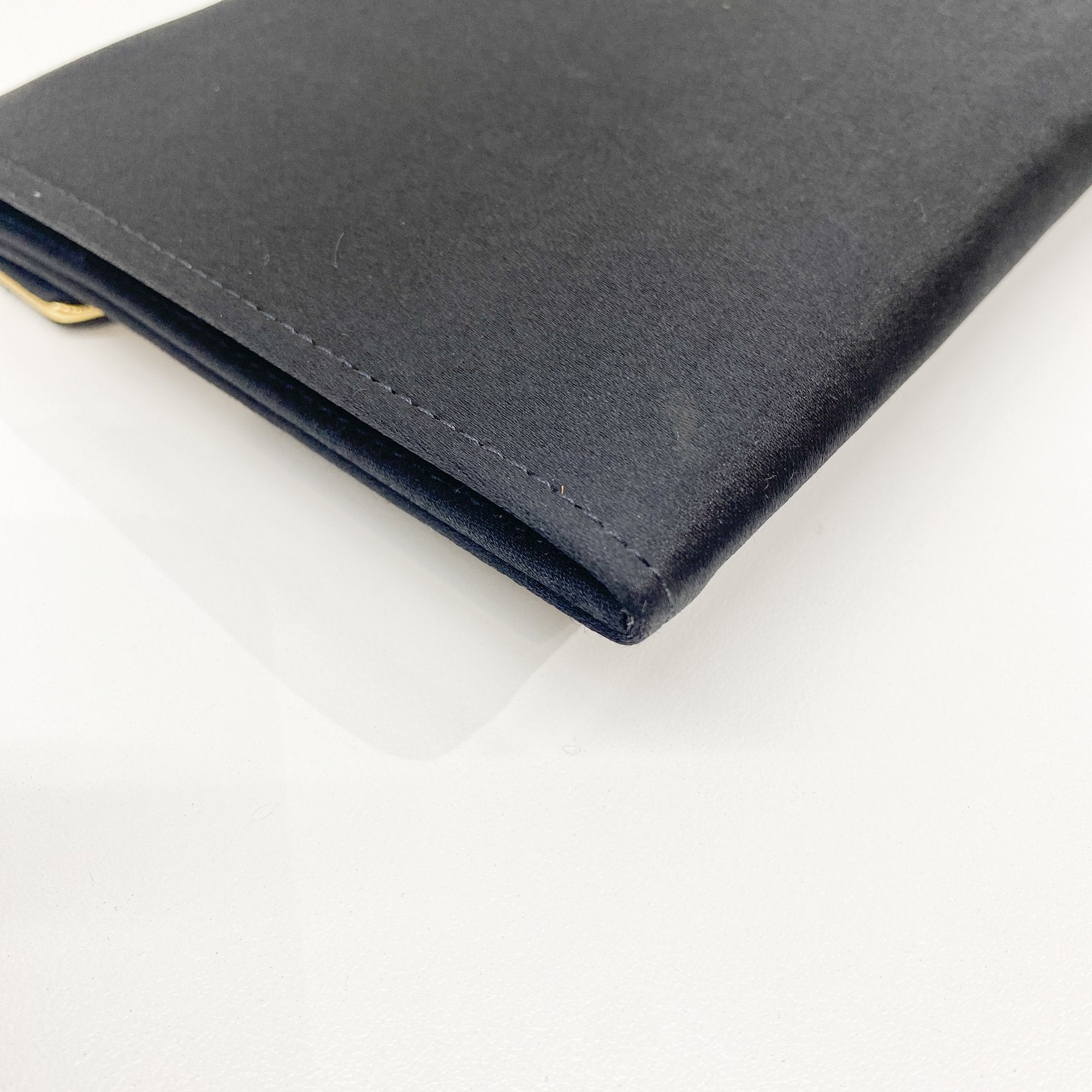 Black Satin Clutch Bag