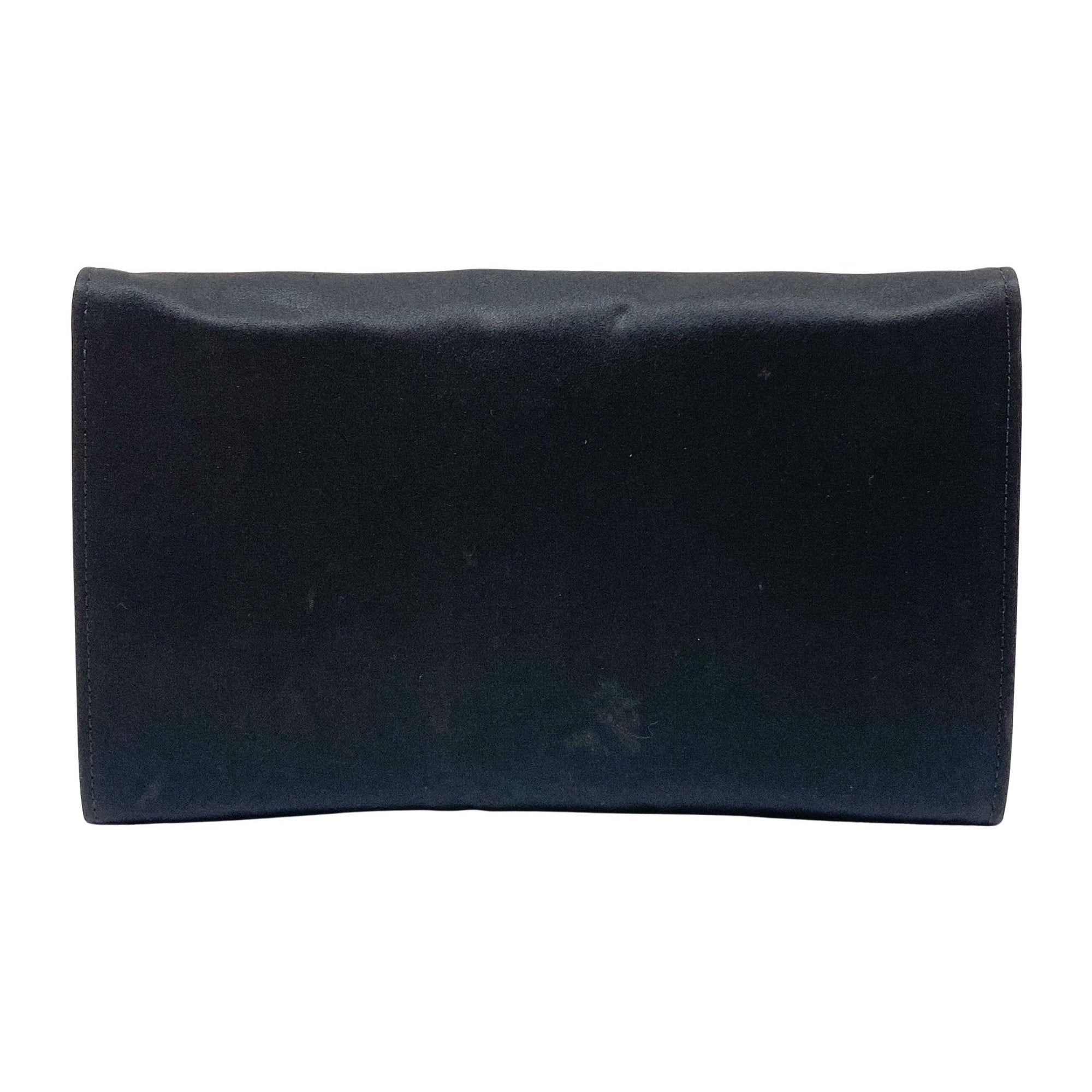 Black Satin Clutch Bag