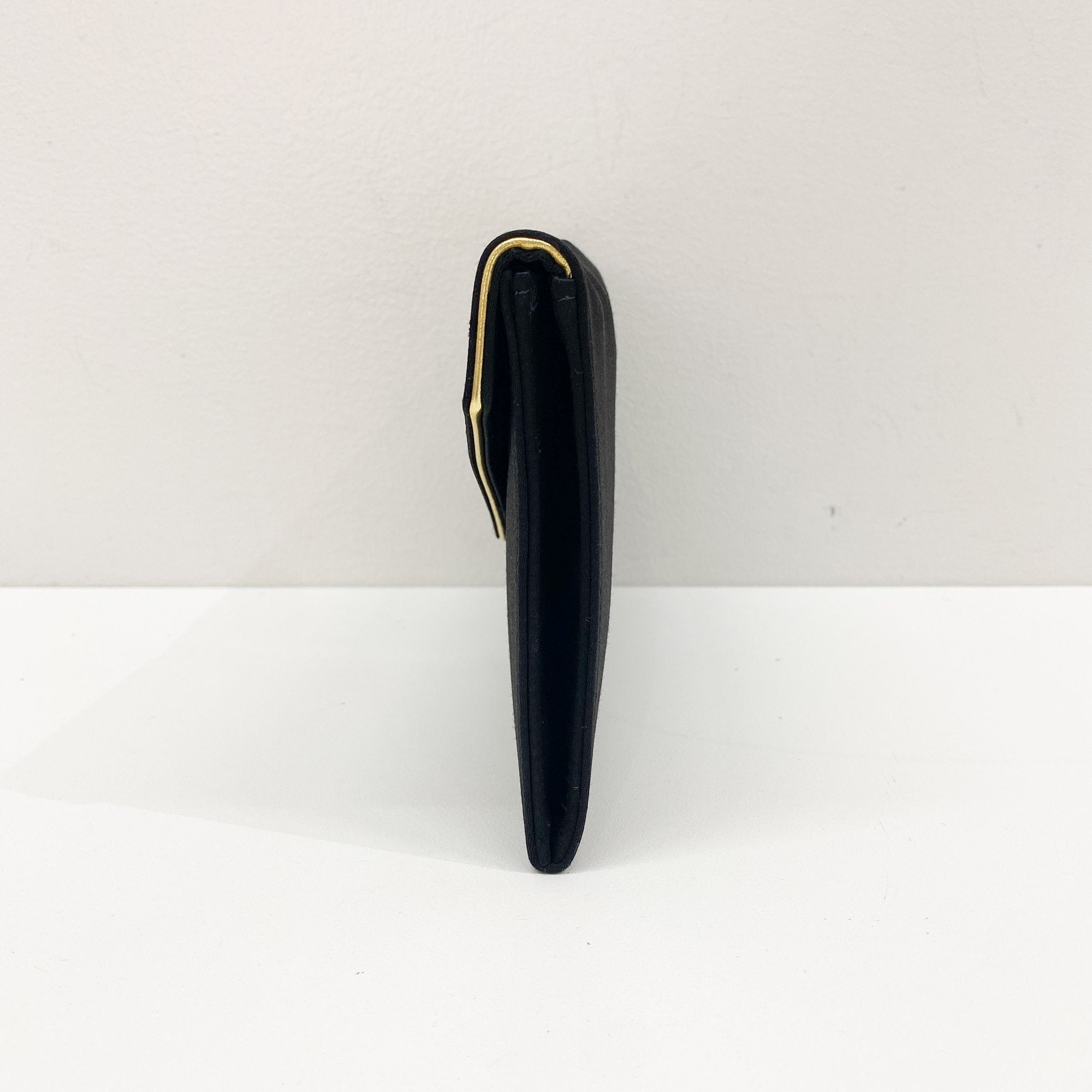 Black Satin Clutch Bag