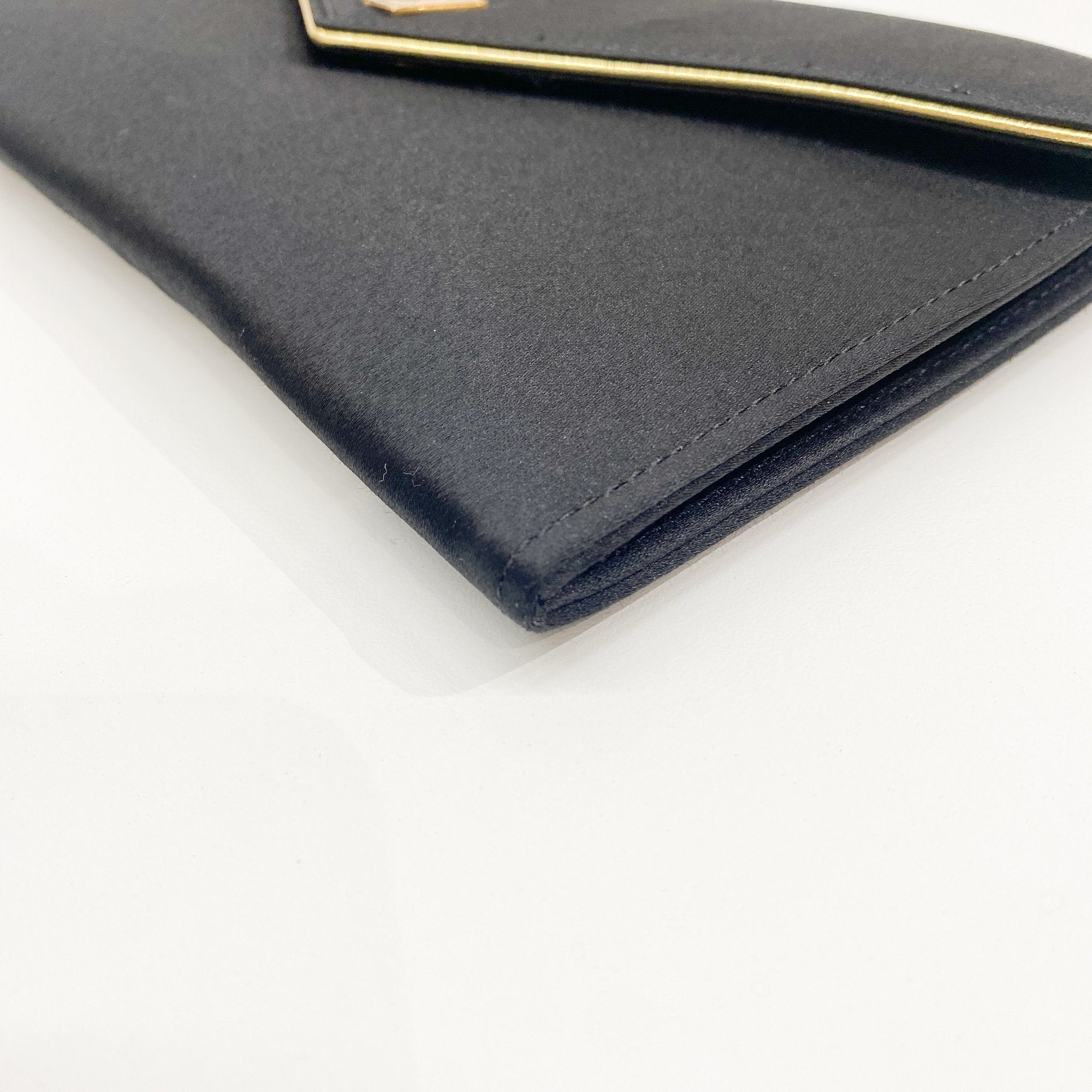 Black Satin Clutch Bag