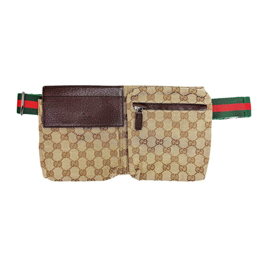 Brown GG Canvas Adjustable Fanny Pack