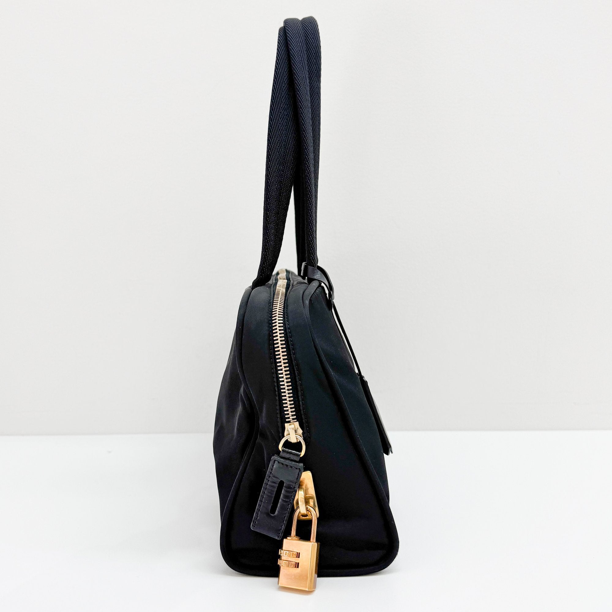 Black Nylon Shoulder Bag