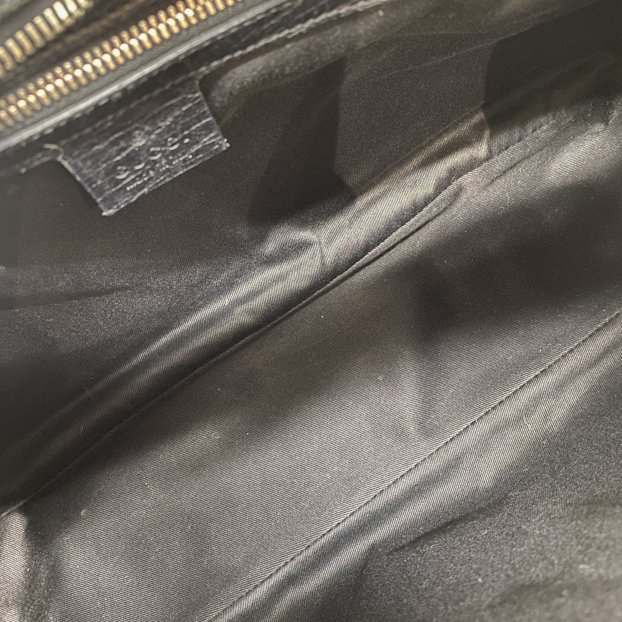 Horsebit Black GG Canvas Cotton Shoulder Bag