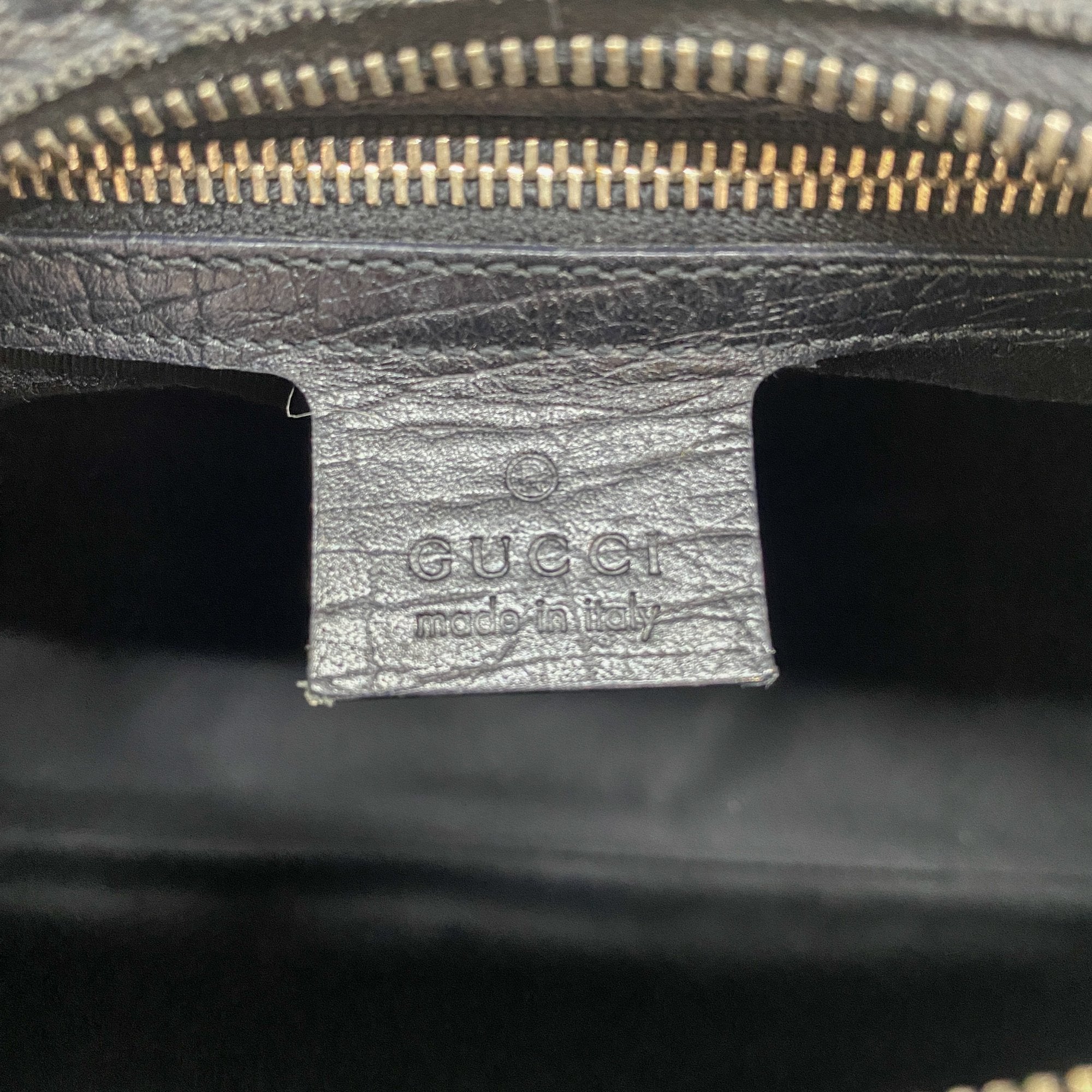 Horsebit Black GG Canvas Cotton Shoulder Bag