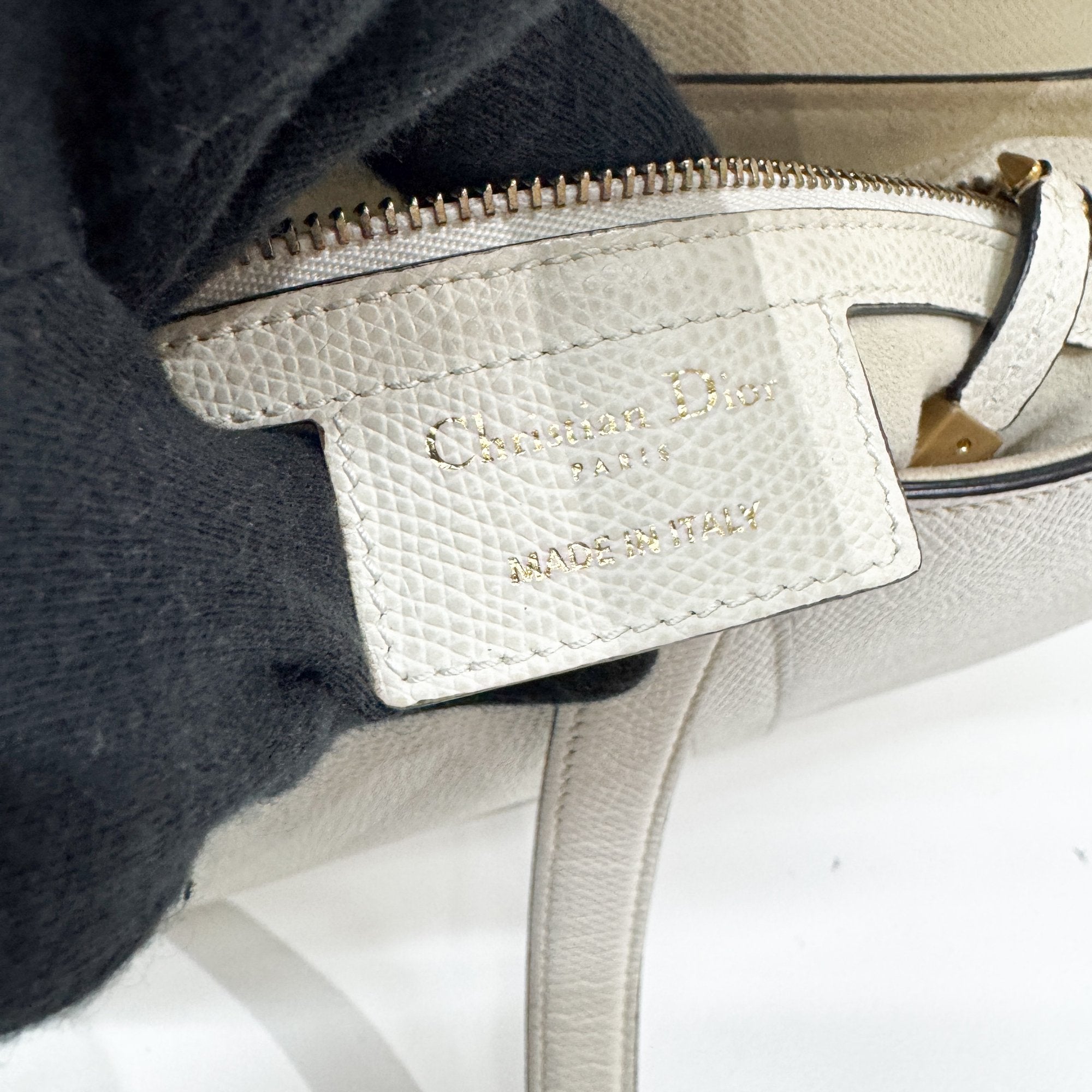 Saddle White Leather Shoulder Bag