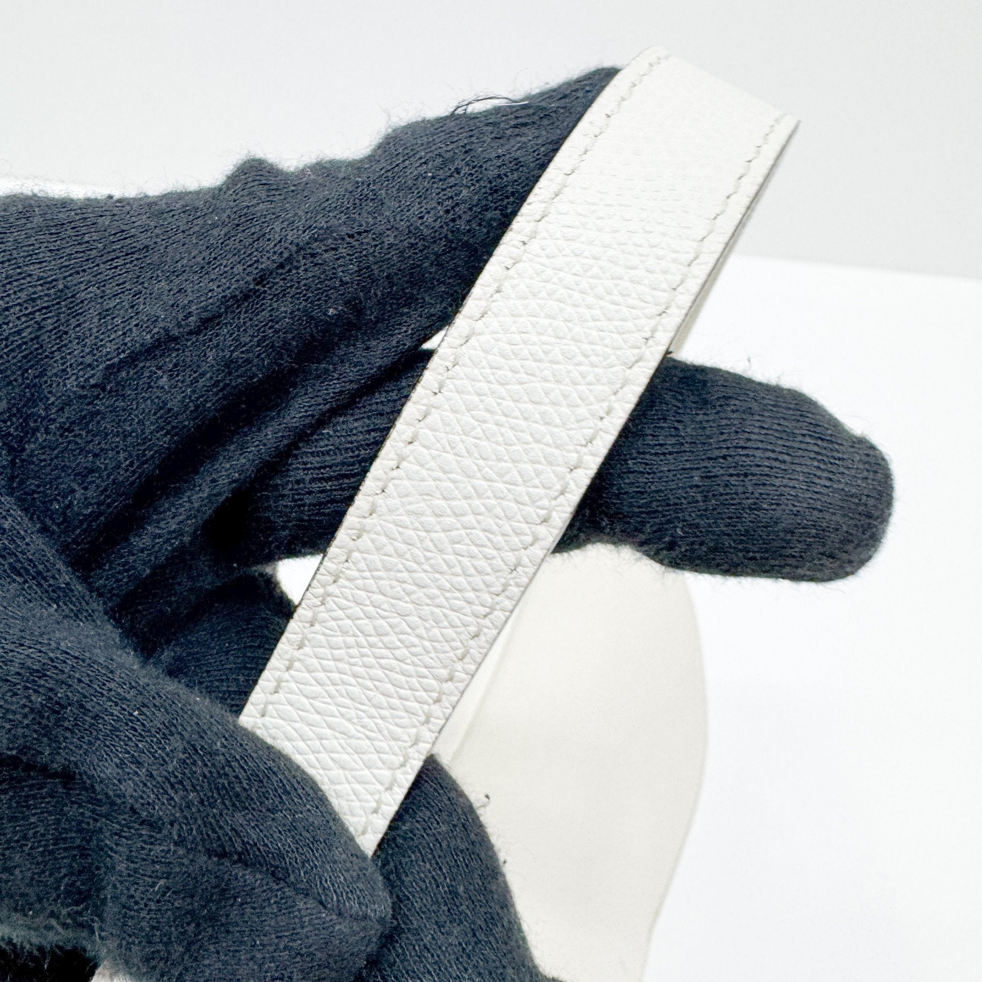 Saddle White Leather Shoulder Bag