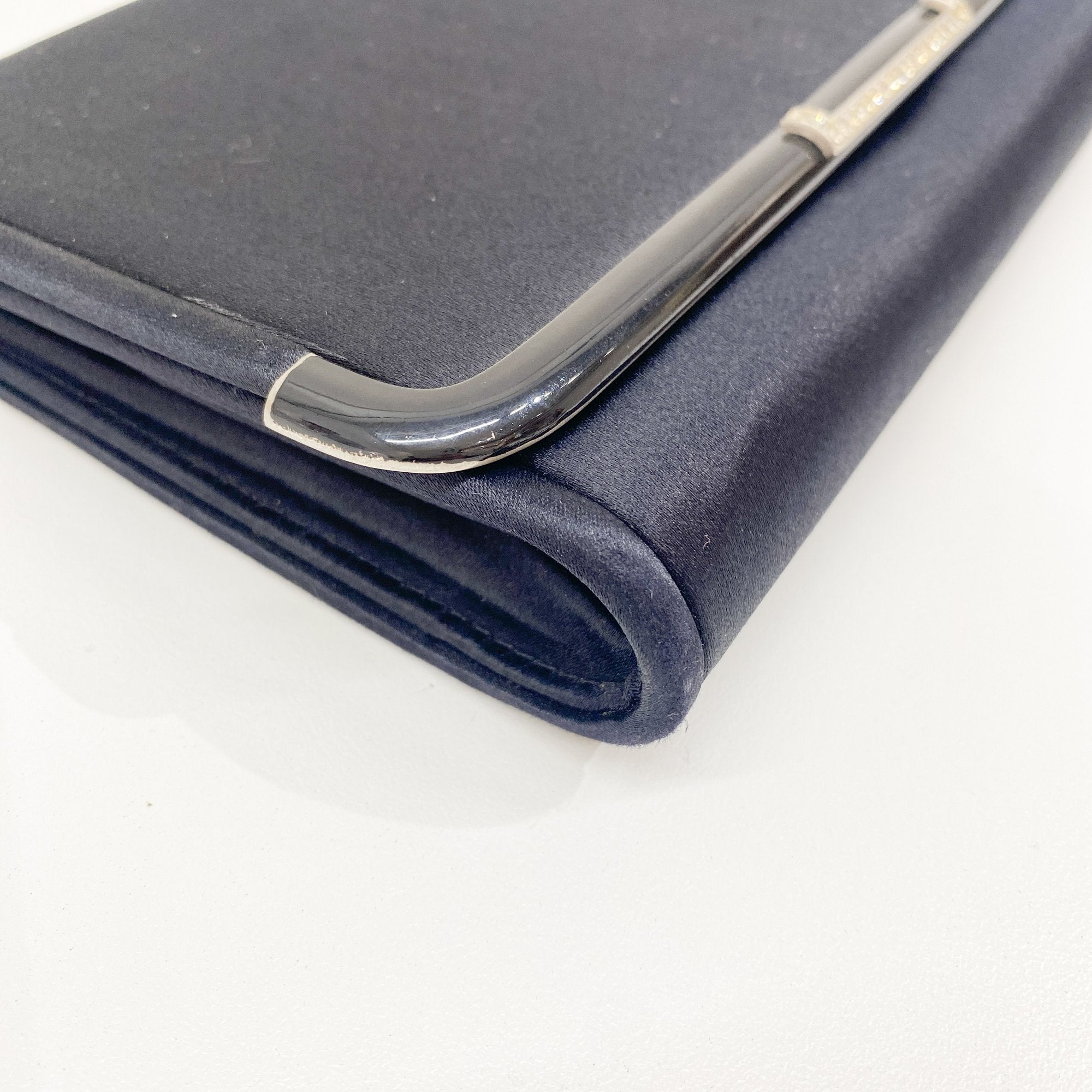 Black Satin Crossbody Bag