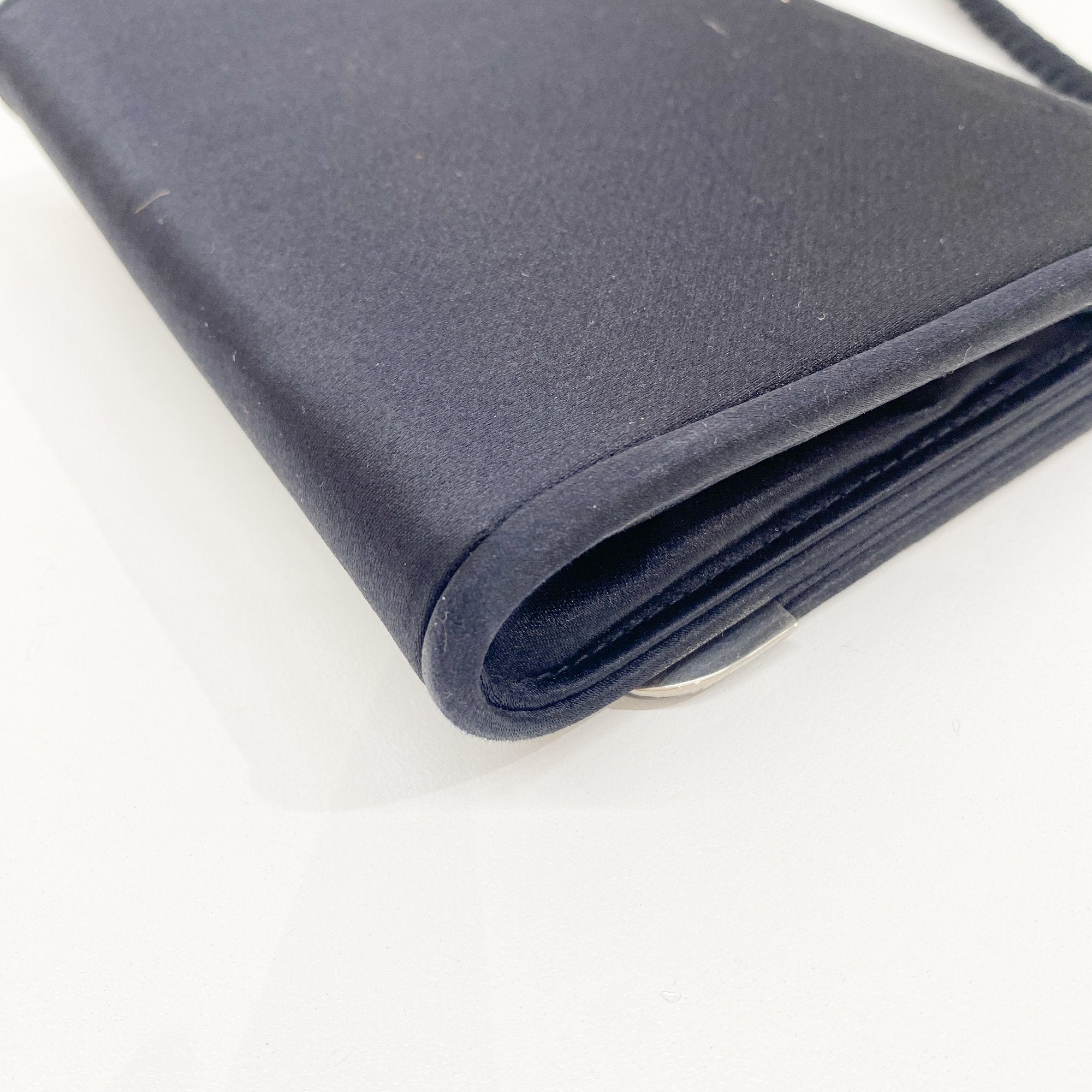 Black Satin Crossbody Bag