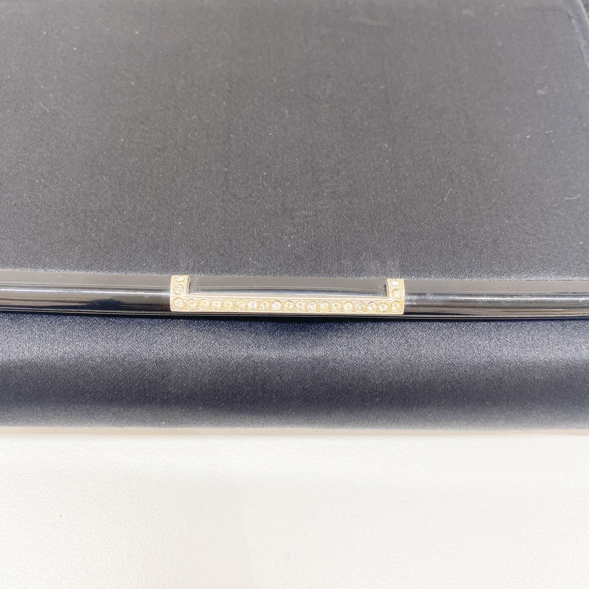 Black Satin Crossbody Bag