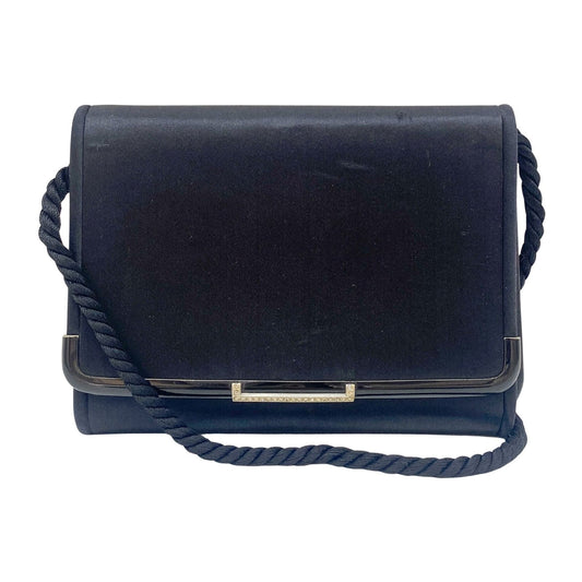Black Satin Crossbody Bag