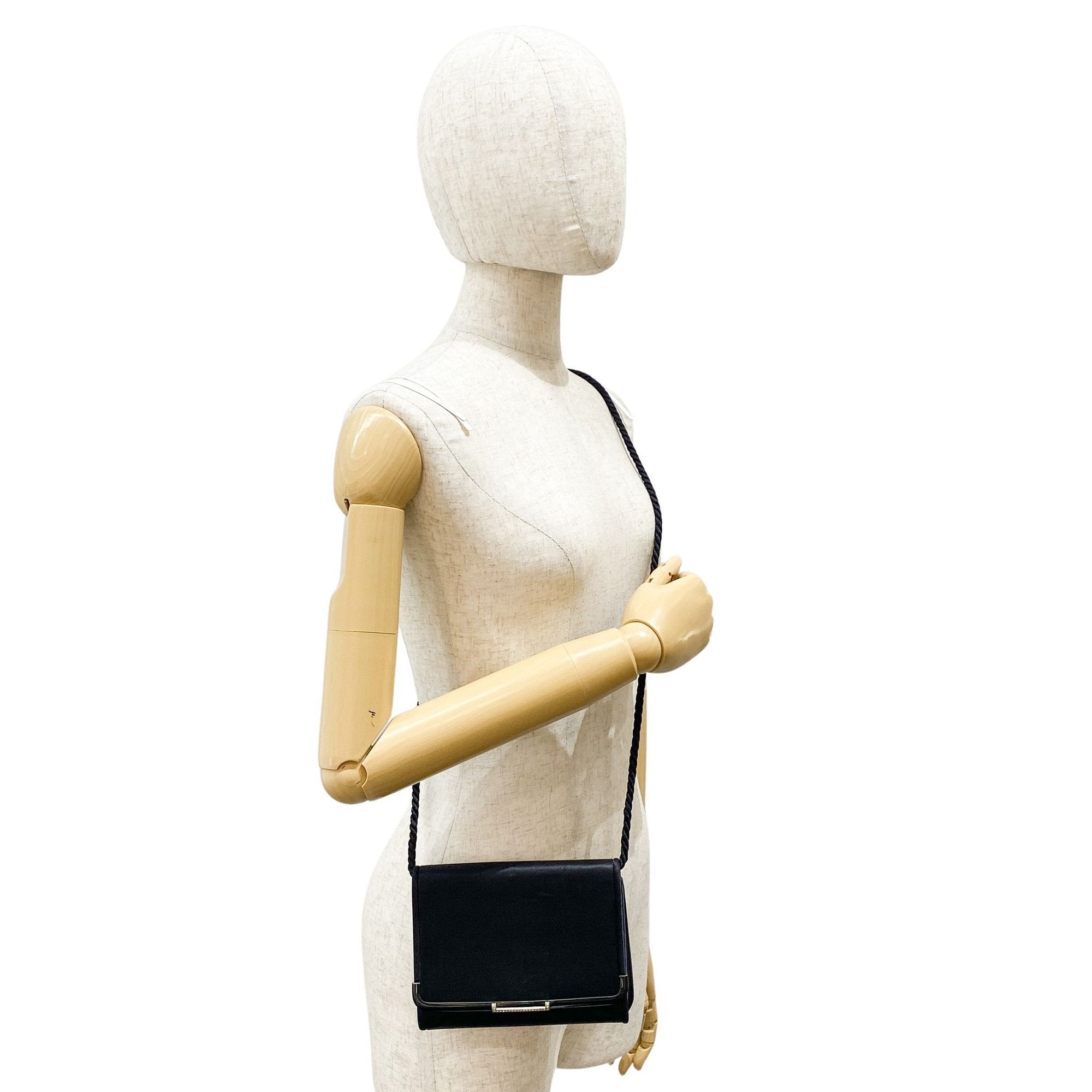 Black Satin Crossbody Bag