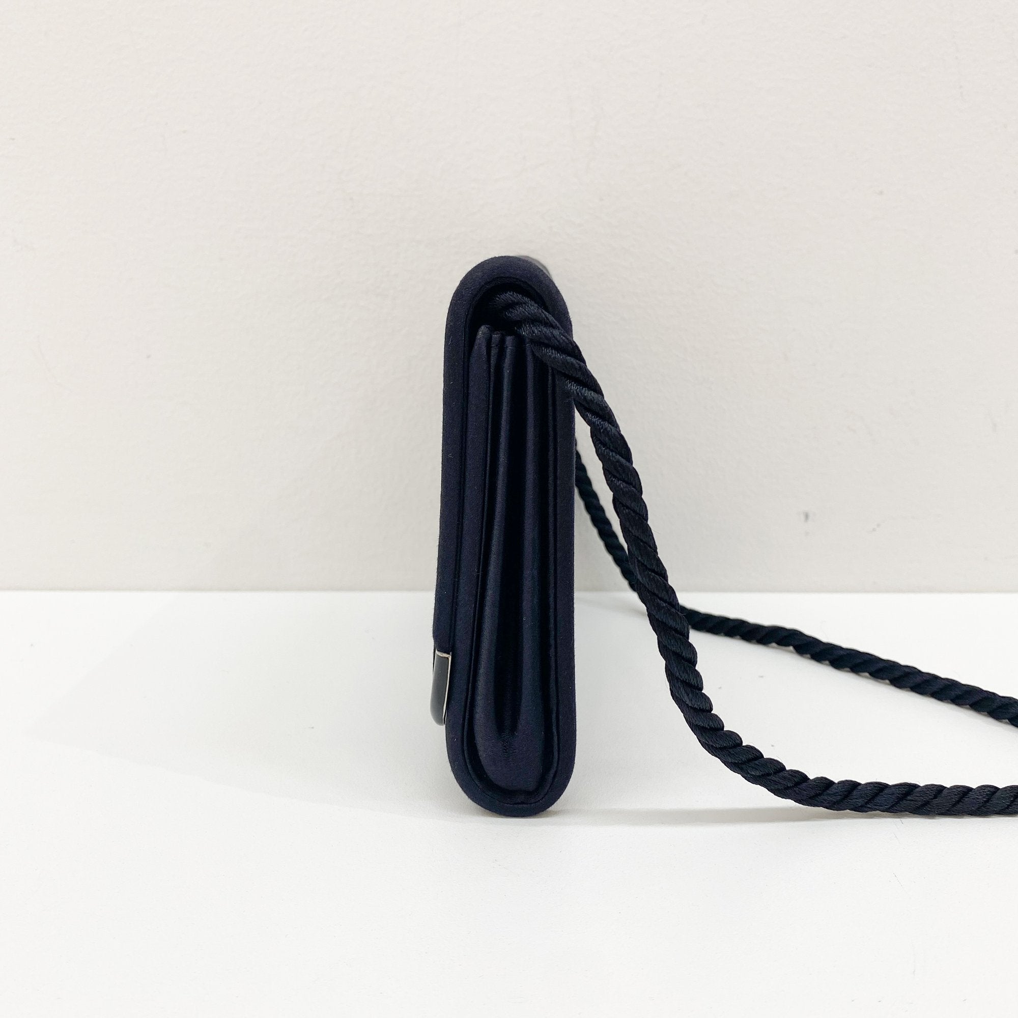 Black Satin Crossbody Bag