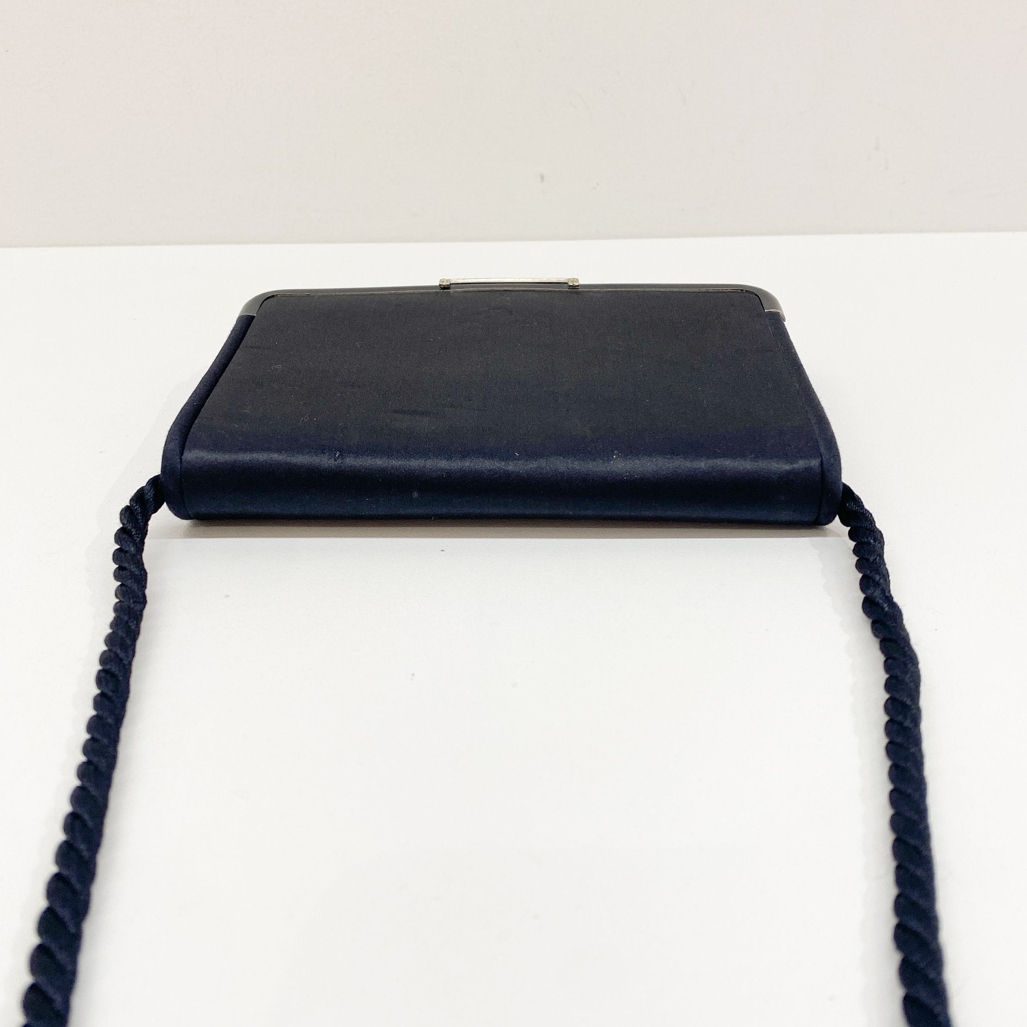 Black Satin Crossbody Bag