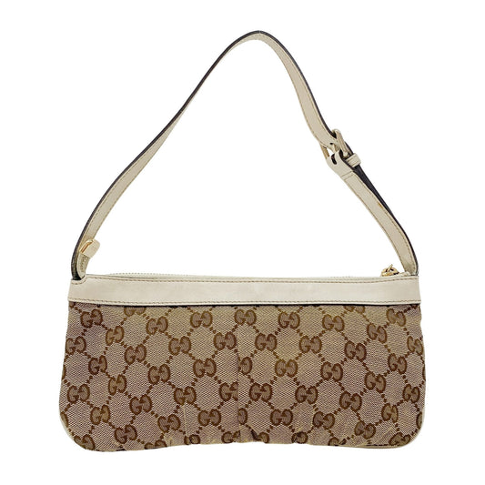 GG Brown Canvas Pochette Shoulder Bag