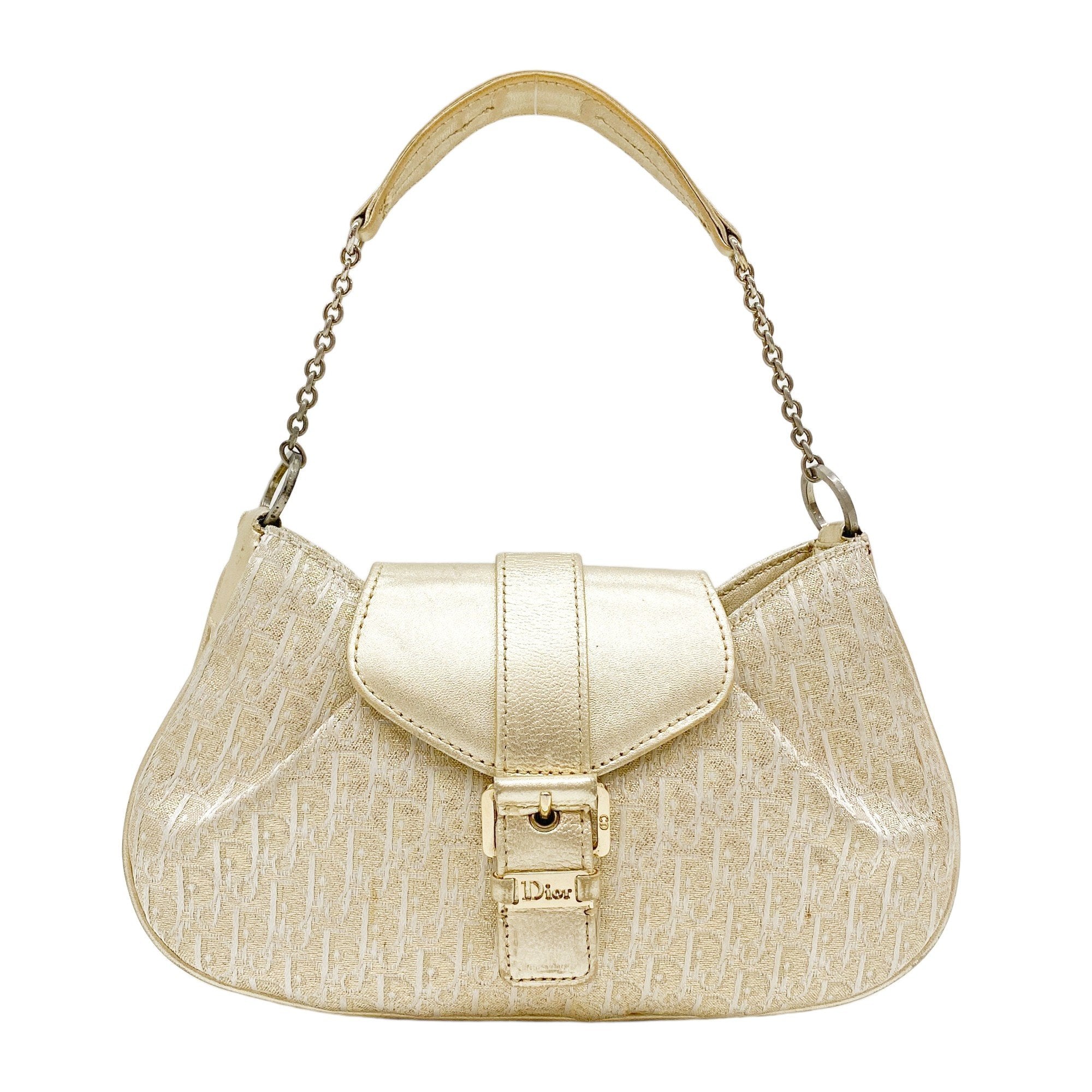 Diorissmio Gold Canvas Pochette Shoulder Bag