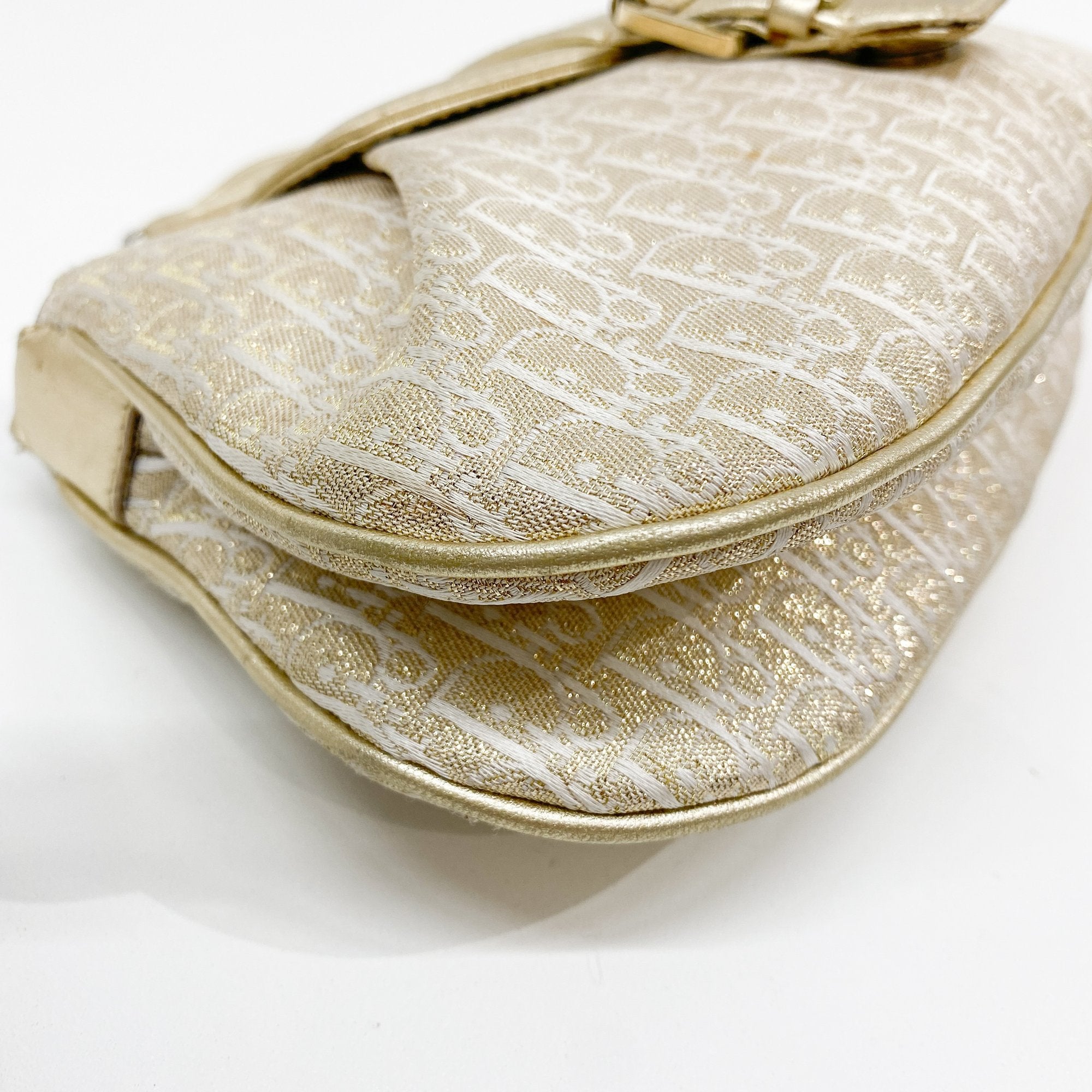 Diorissmio Gold Canvas Pochette Shoulder Bag