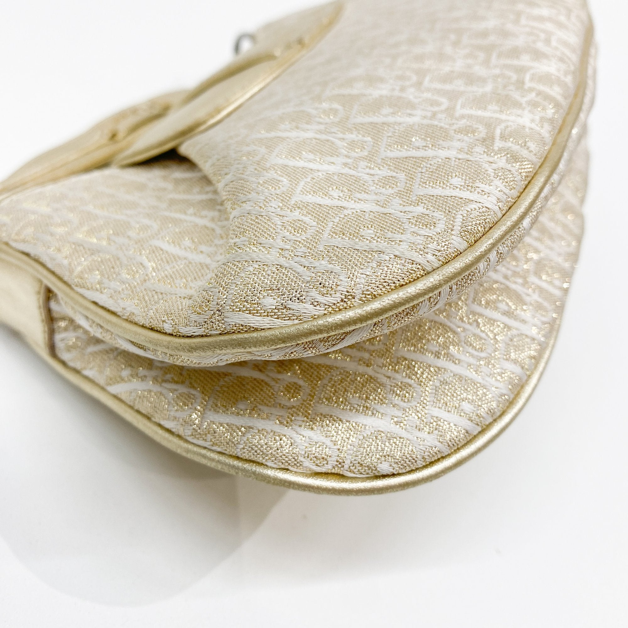 Diorissmio Gold Canvas Pochette Shoulder Bag