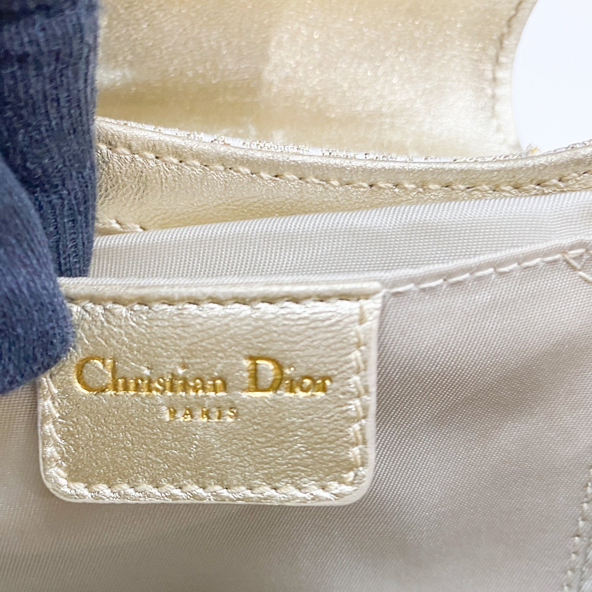 Diorissmio Gold Canvas Pochette Shoulder Bag