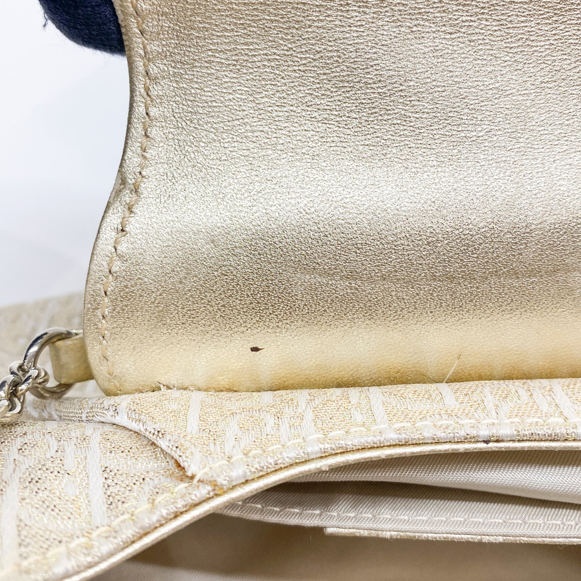 Diorissmio Gold Canvas Pochette Shoulder Bag