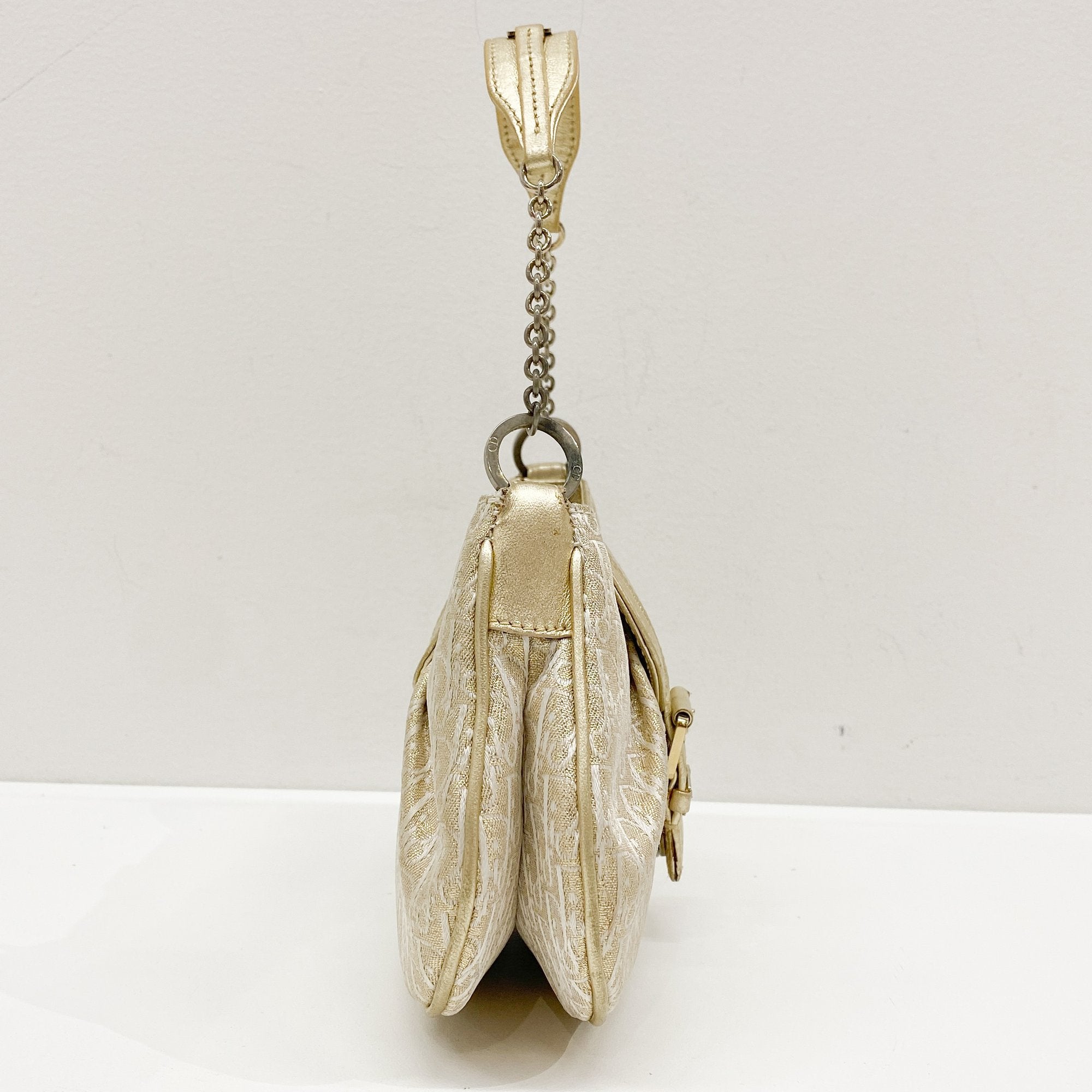 Diorissmio Gold Canvas Pochette Shoulder Bag