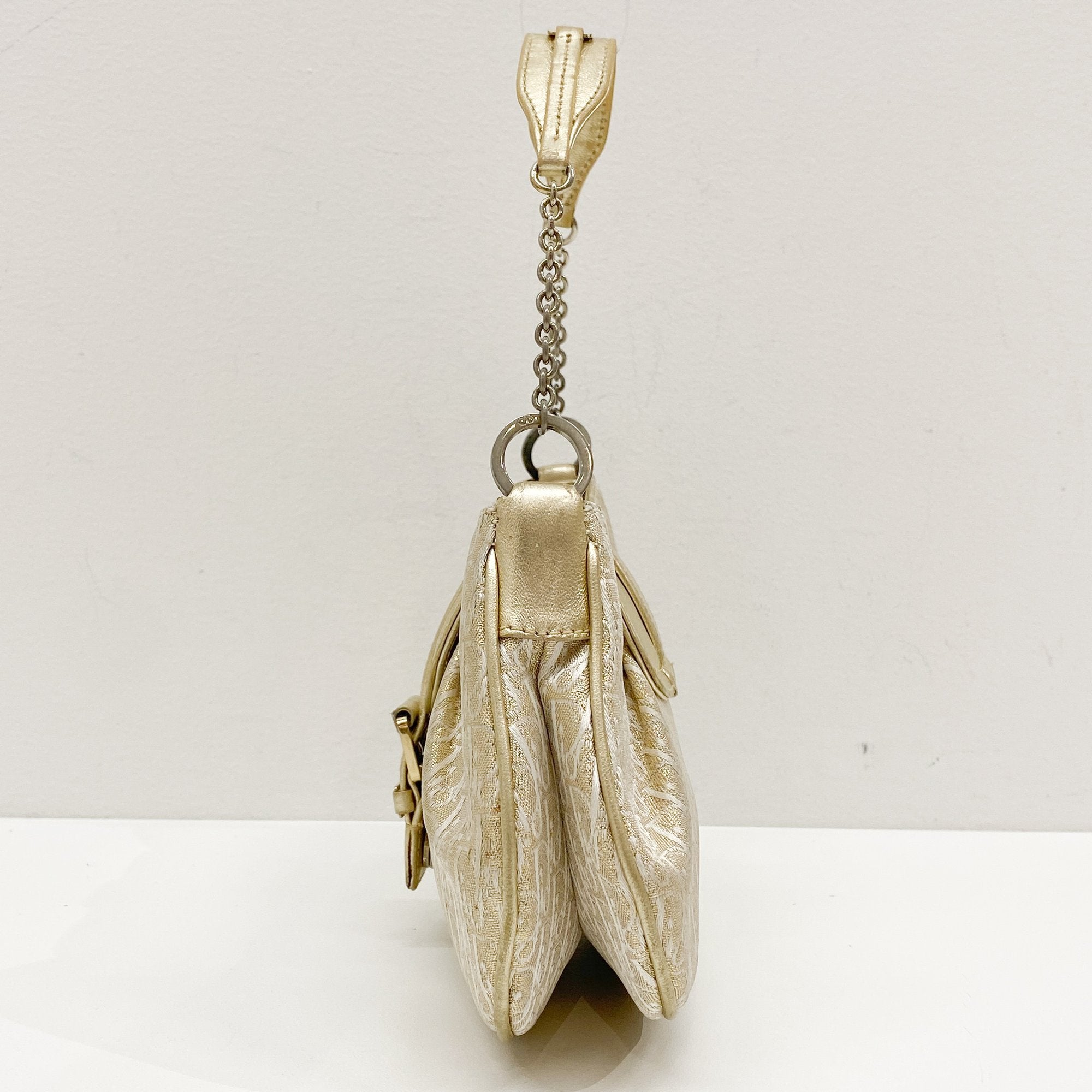 Diorissmio Gold Canvas Pochette Shoulder Bag