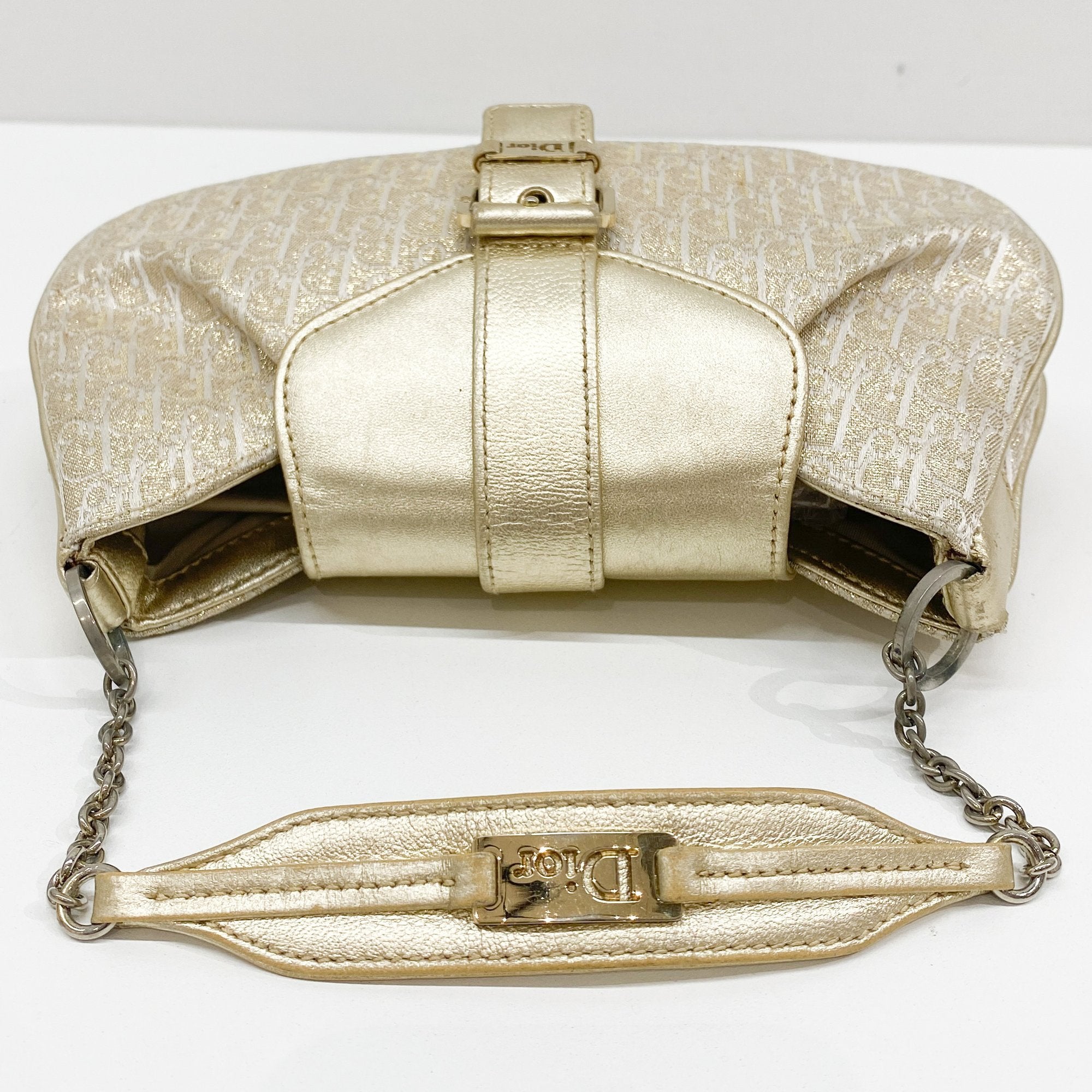 Diorissmio Gold Canvas Pochette Shoulder Bag