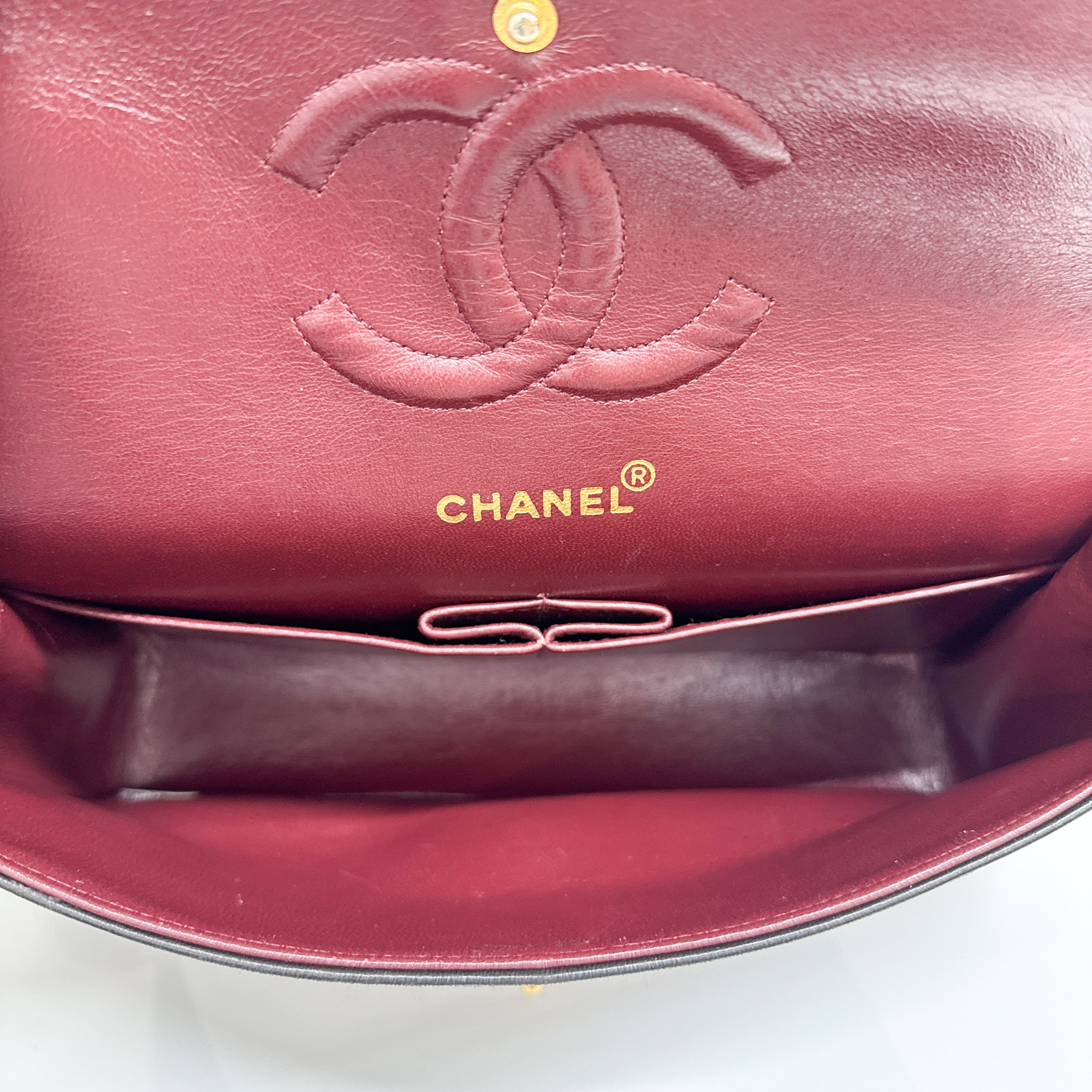 Timeless Double Flap Black Leather Shoulder Bag