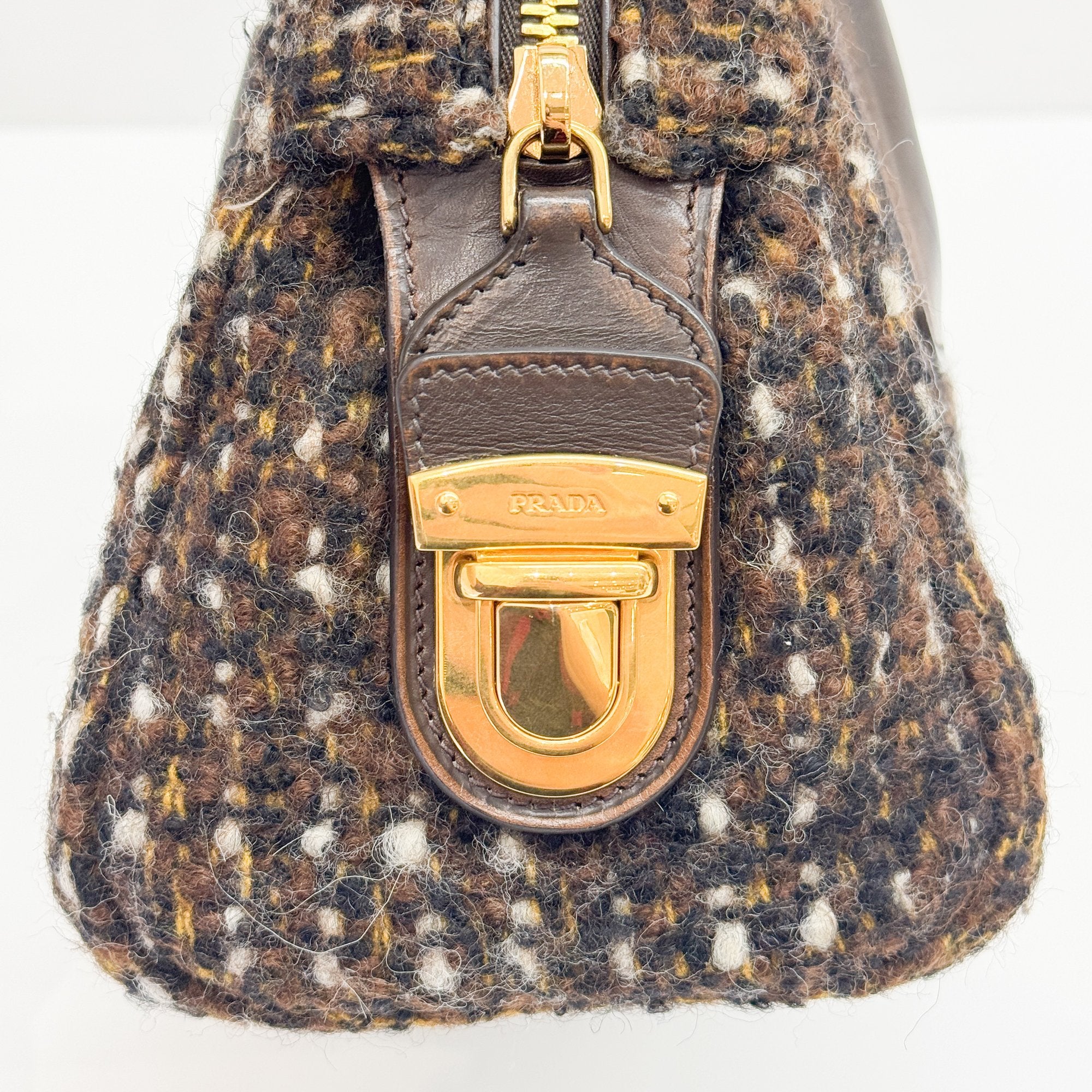Brown Wool Handbag
