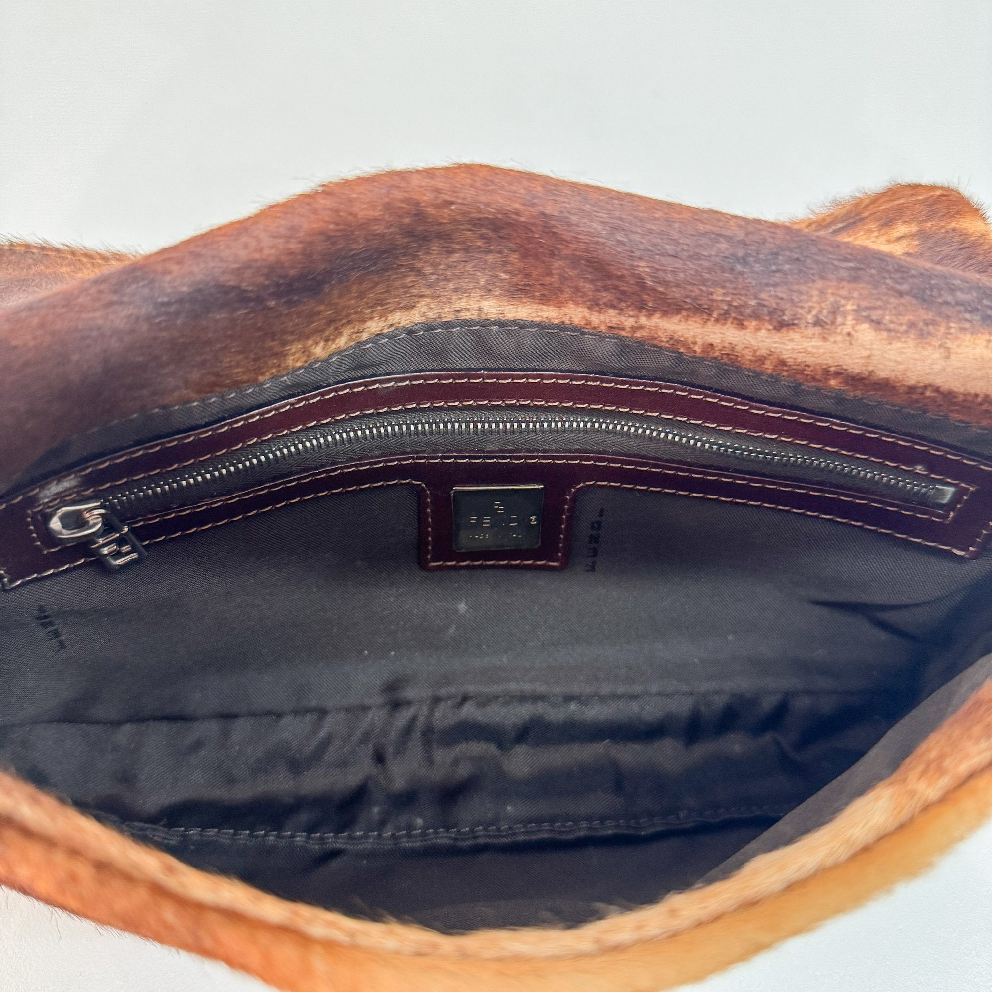 Baguette Brown Pony Hair Shoulder Bag