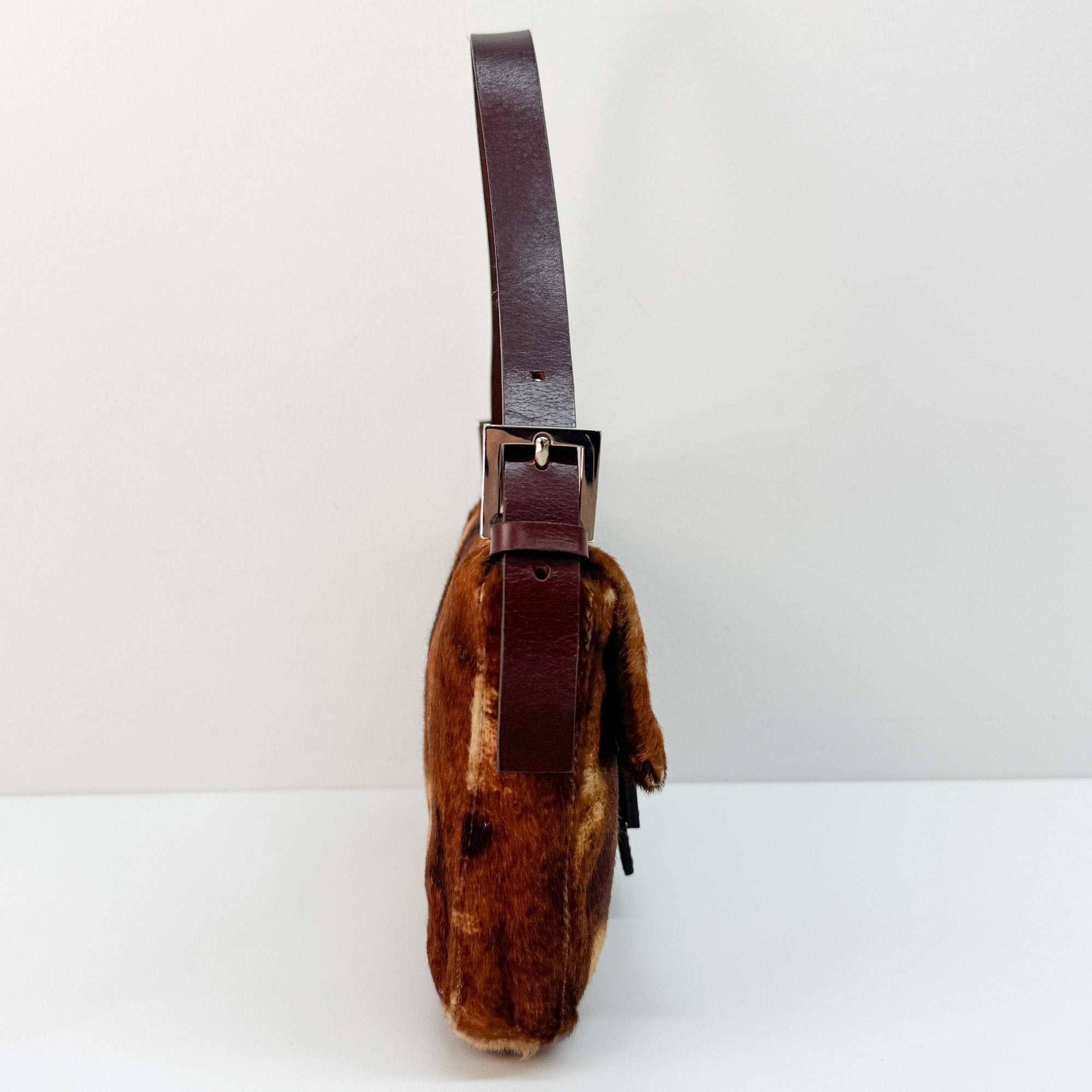 Baguette Brown Pony Hair Shoulder Bag