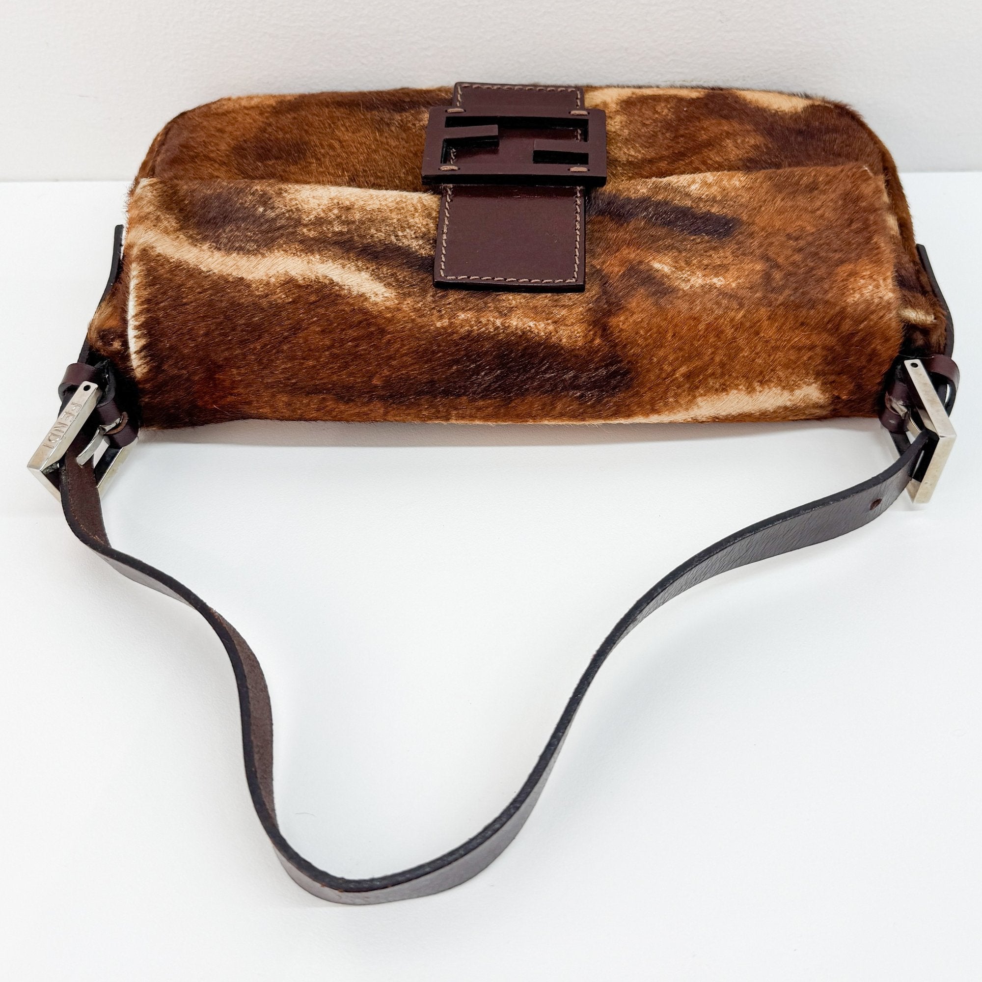 Baguette Brown Pony Hair Shoulder Bag