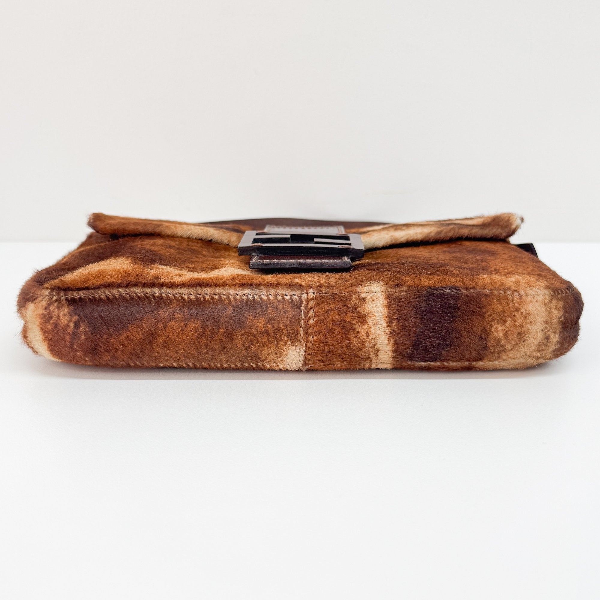Baguette Brown Pony Hair Shoulder Bag