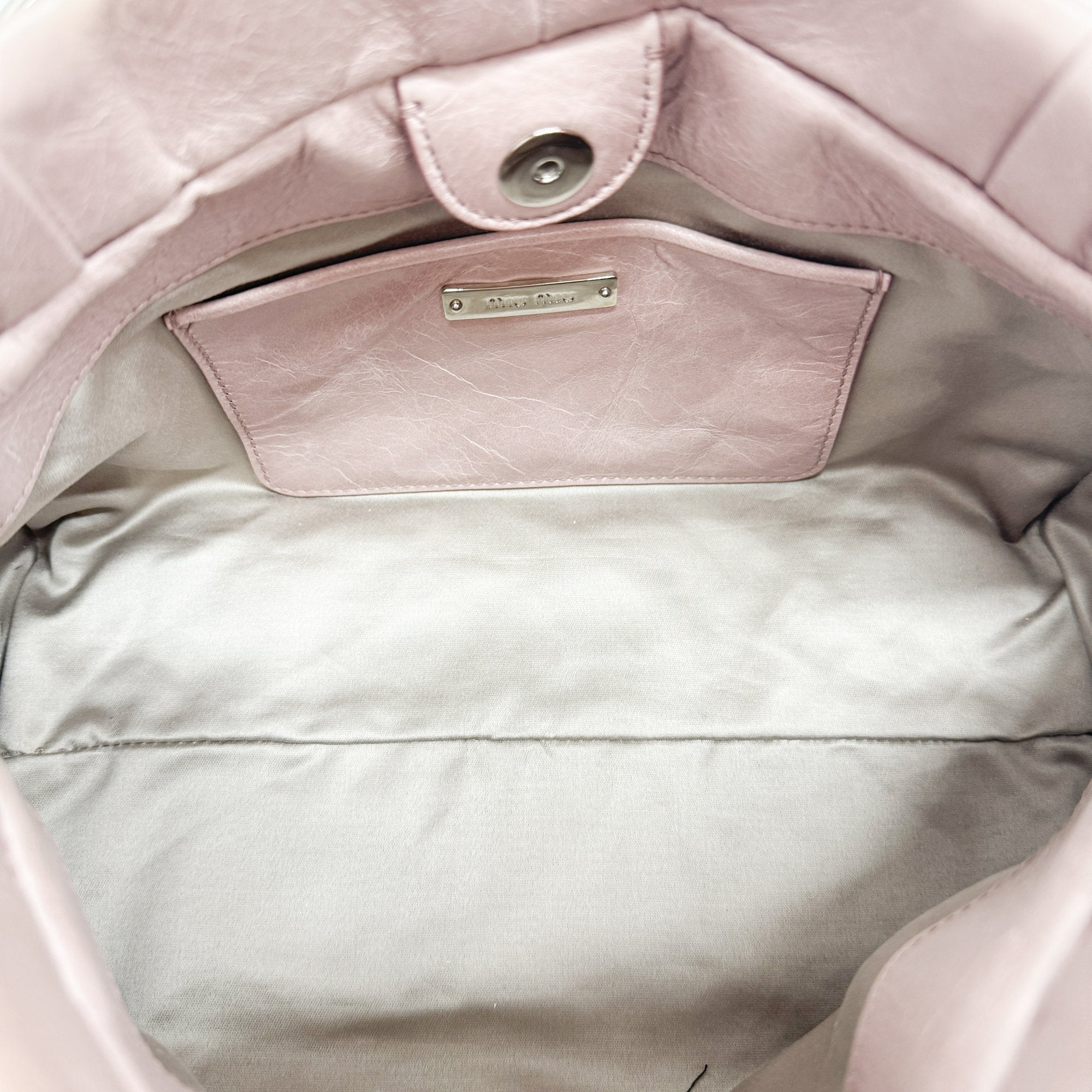 Mini Vitello Pink Calfskin Two Way Bag