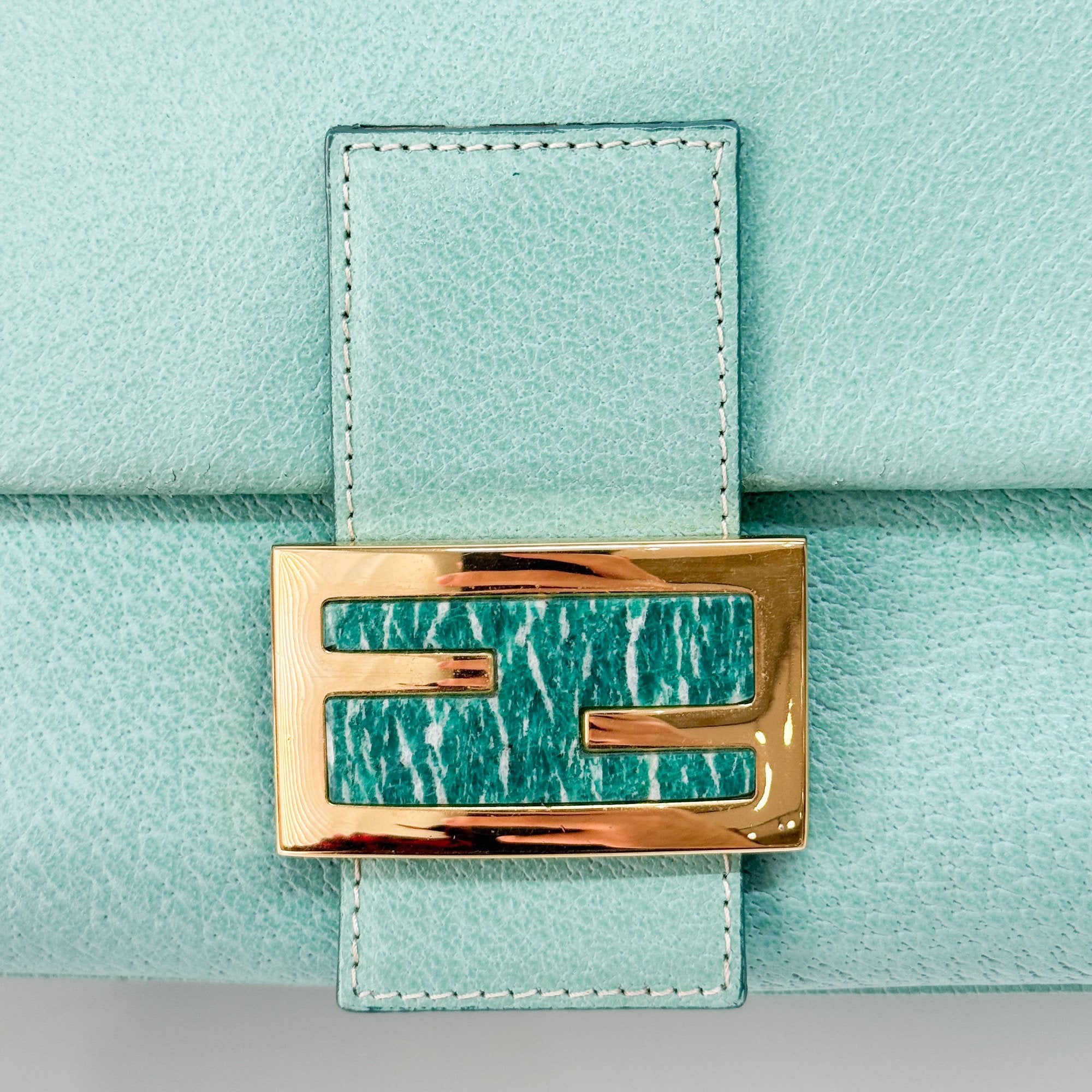 Mamma Baguette Green Leather Shoulder Bag