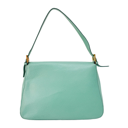 Mamma Baguette Green Leather Shoulder Bag