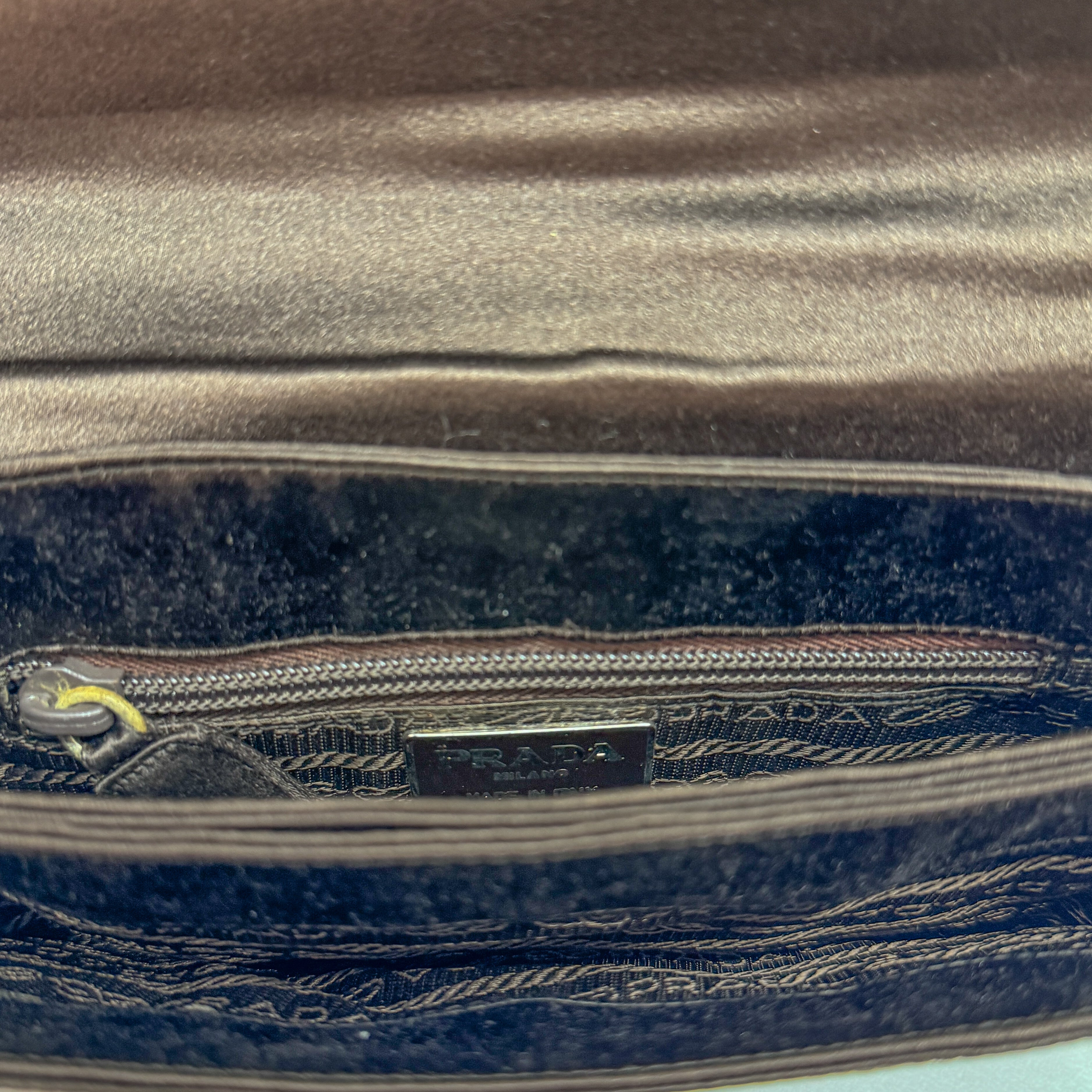 Brown Satin Hand Bag