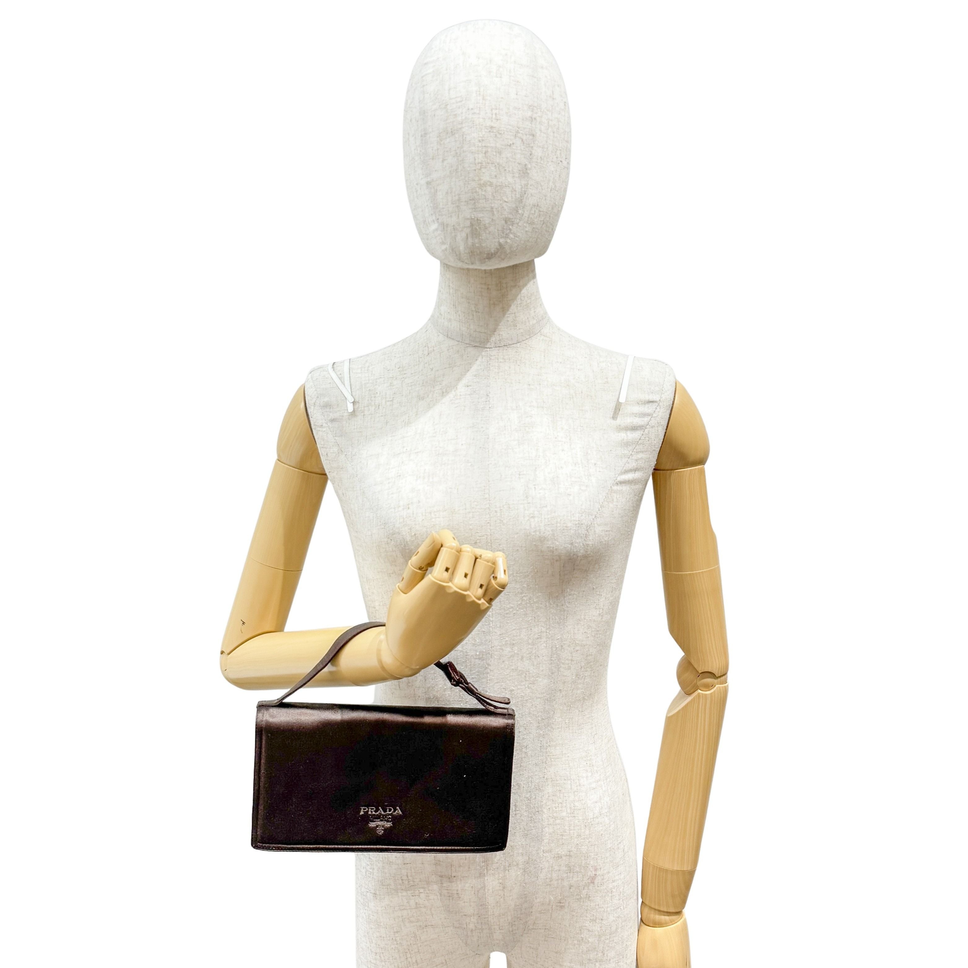 Brown Satin Hand Bag