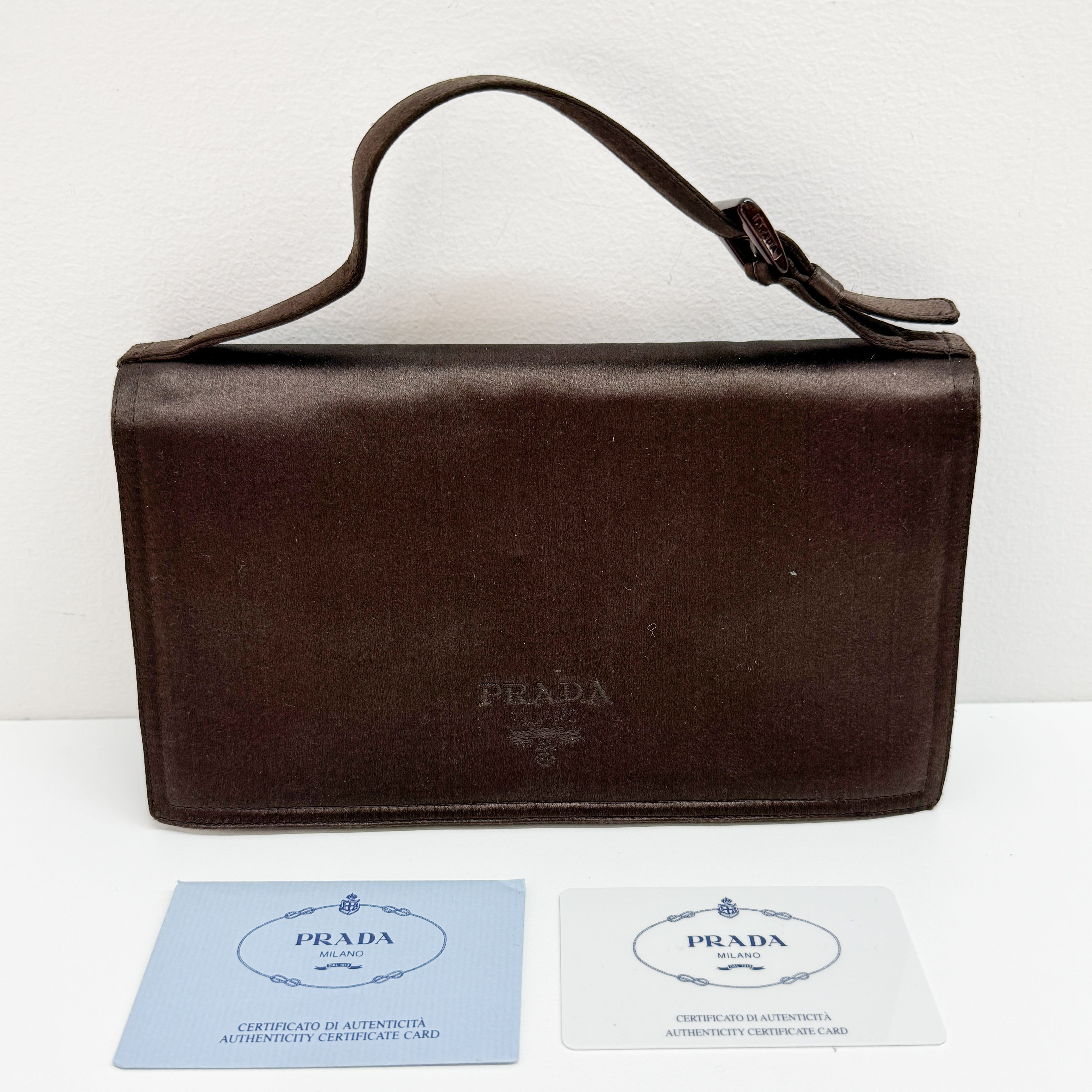 Brown Satin Hand Bag