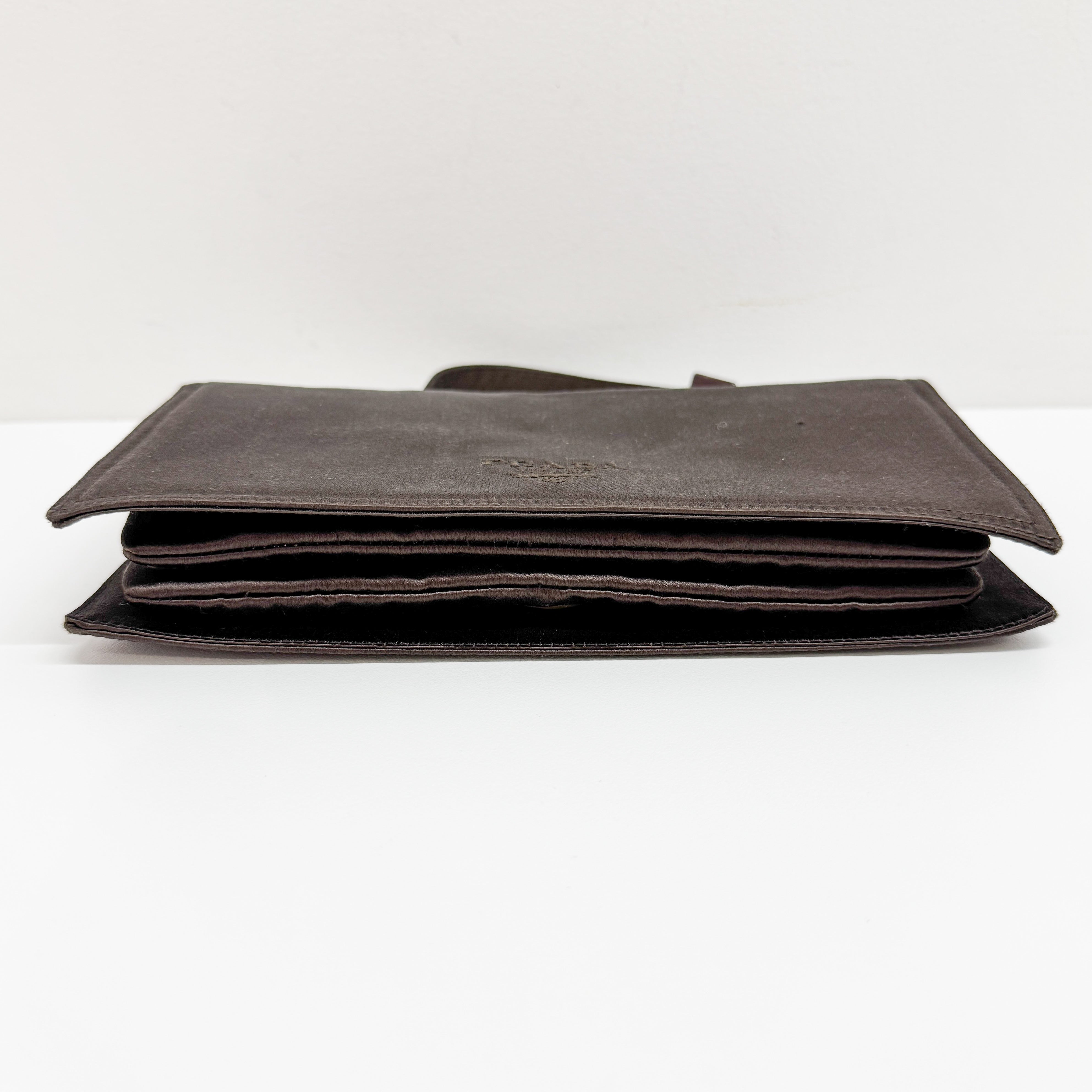 Brown Satin Hand Bag